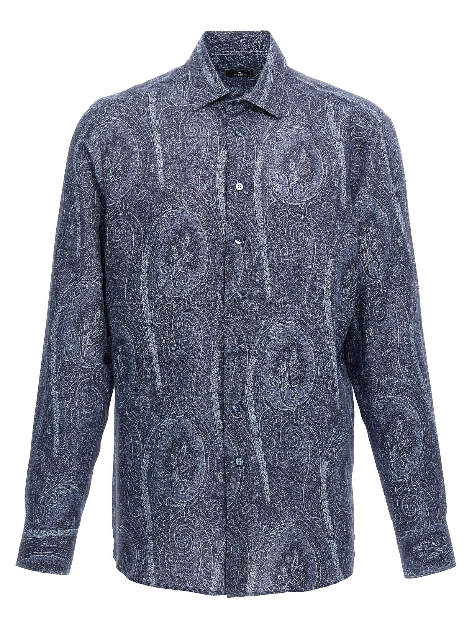 Shop Etro Paisley Shirt In Blue