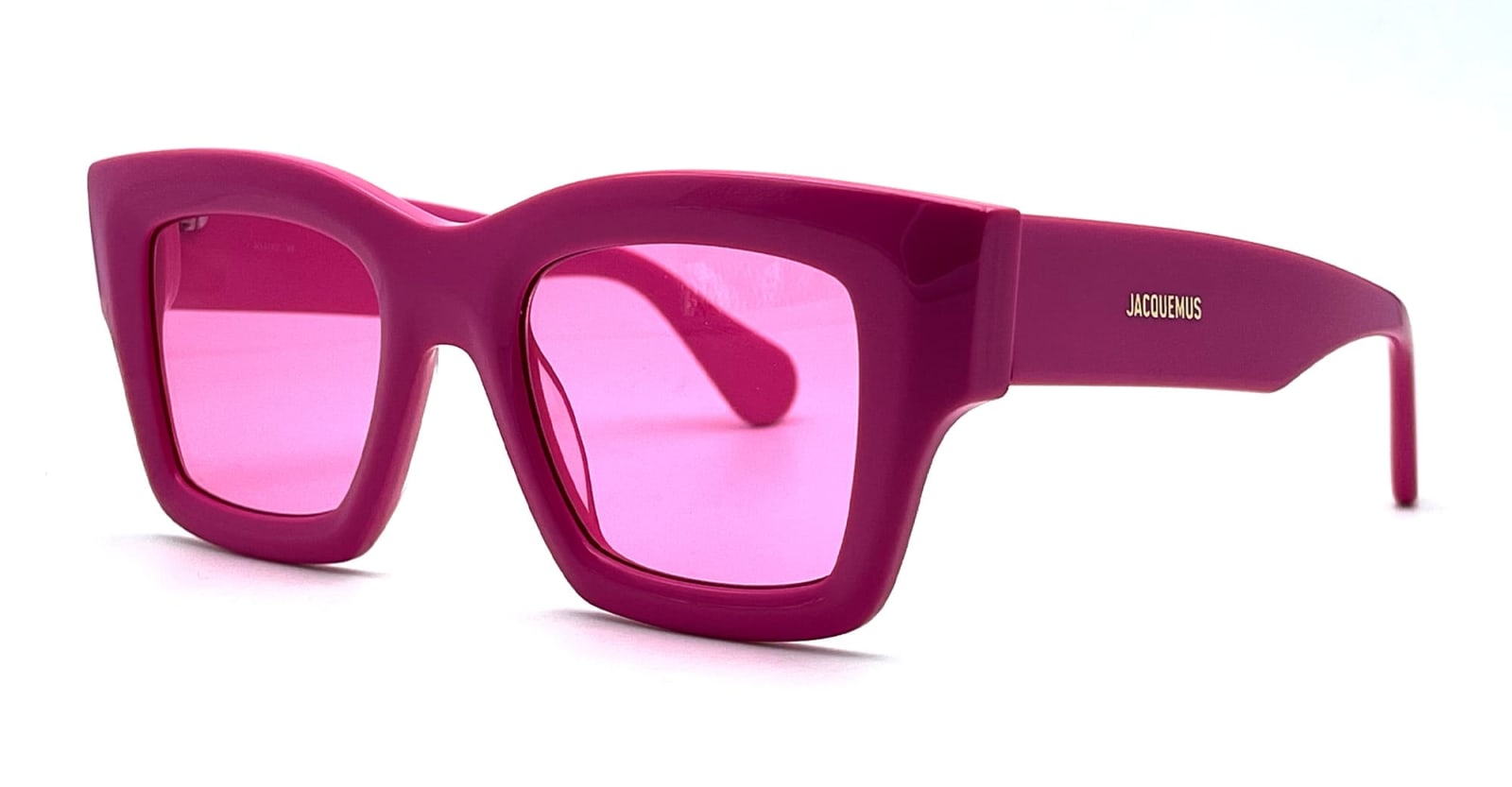 Shop Jacquemus Les Lunettes Baci - Pink Sunglasses
