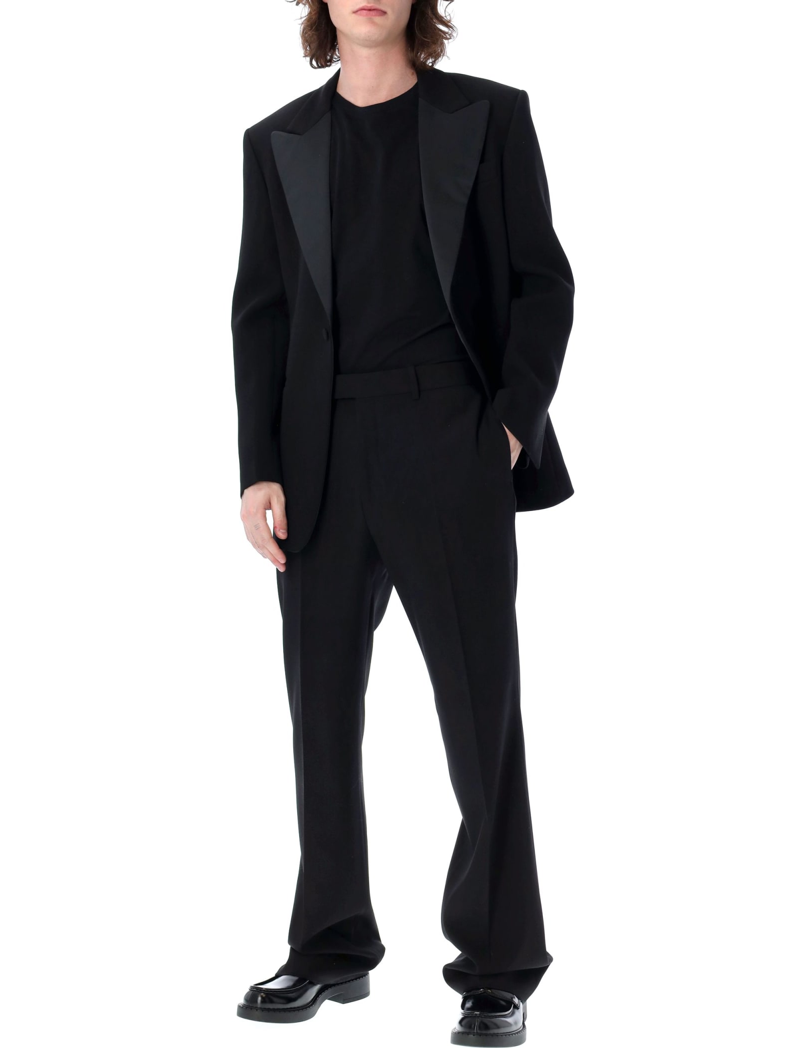Shop Ferragamo Tailored Trouser In Black