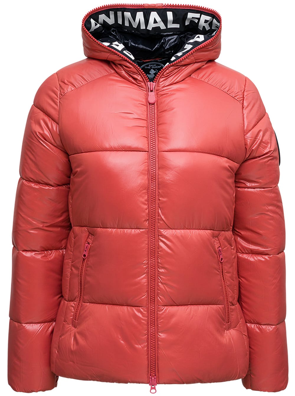 Save the Duck Shiny Pink Quilted Nylon Down Jacket