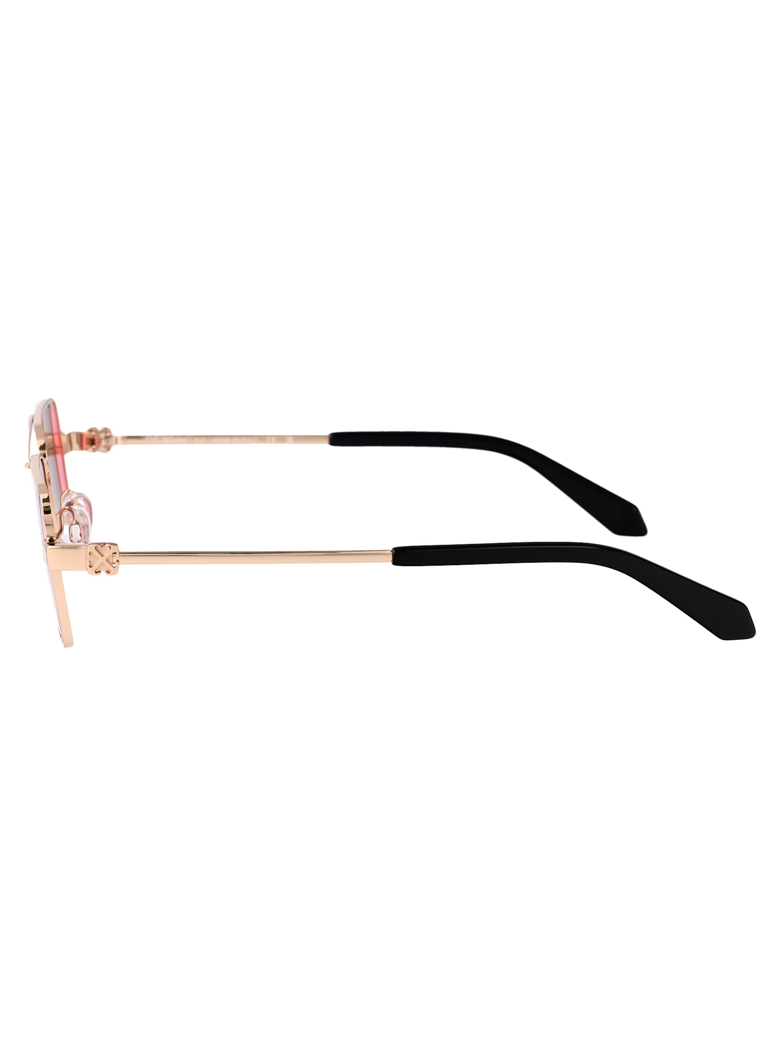 Off-white Cortez Sunglasses In Gold Burgundy