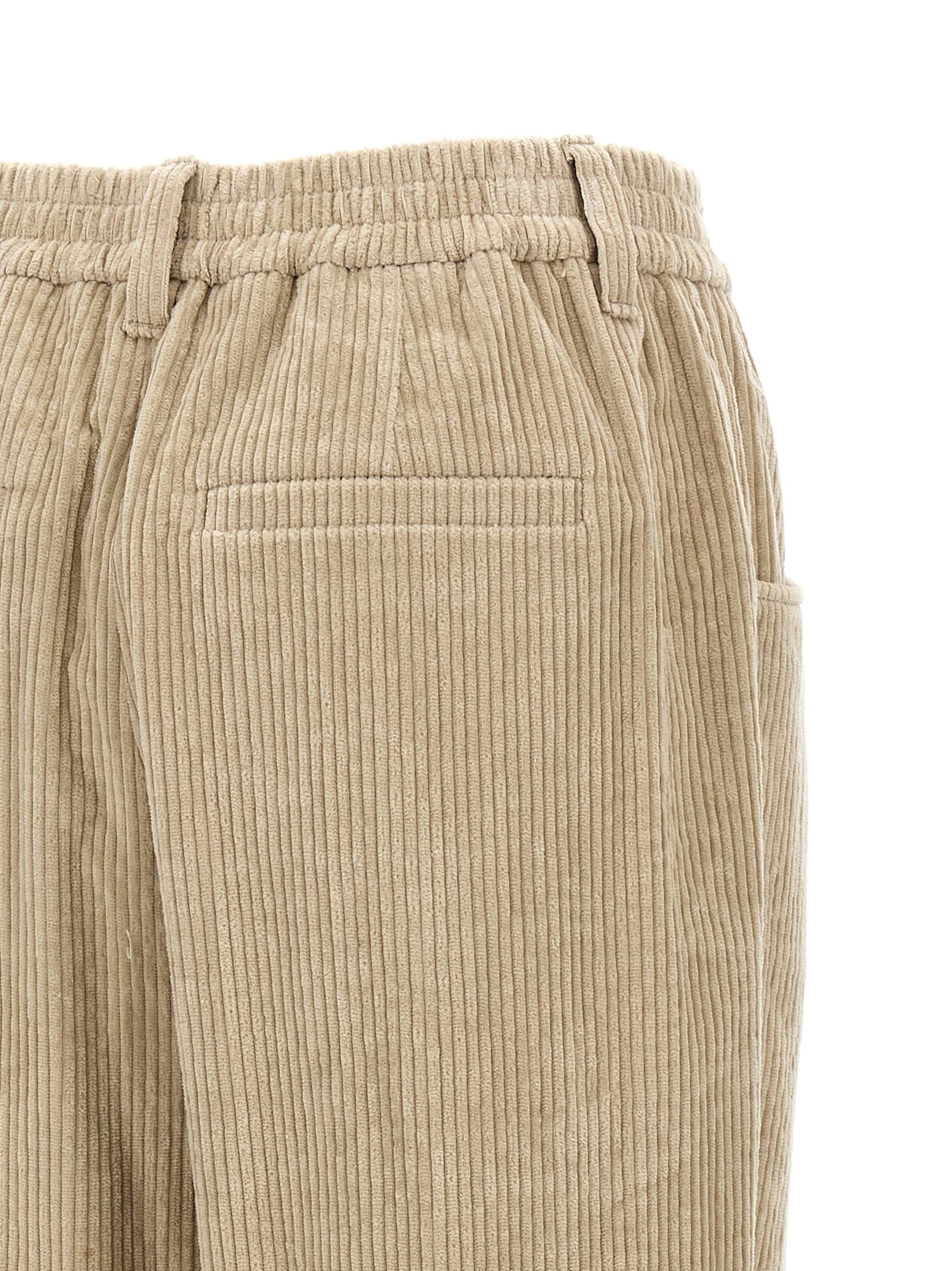 Shop Brunello Cucinelli Corduroy Trousers In Beige