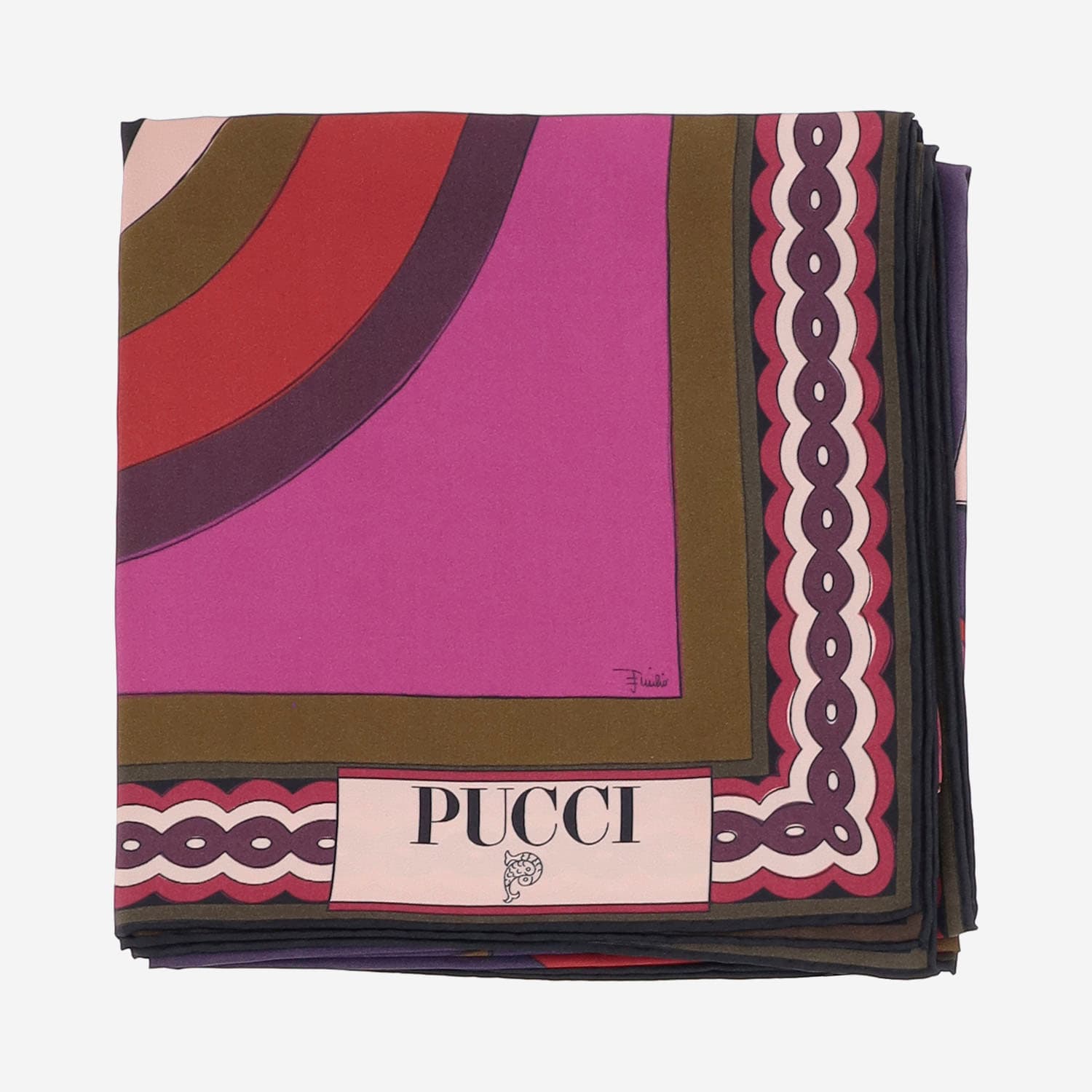 Pucci Printed Silk Scarf In Multi