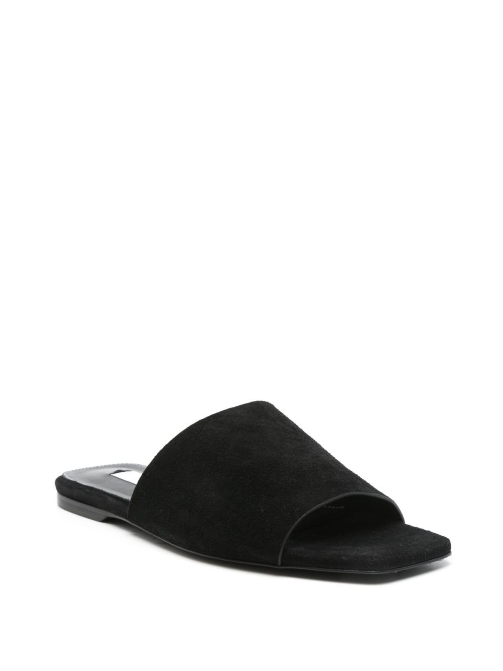 Totême Toteme Women Satin Bandeau Slides In Black