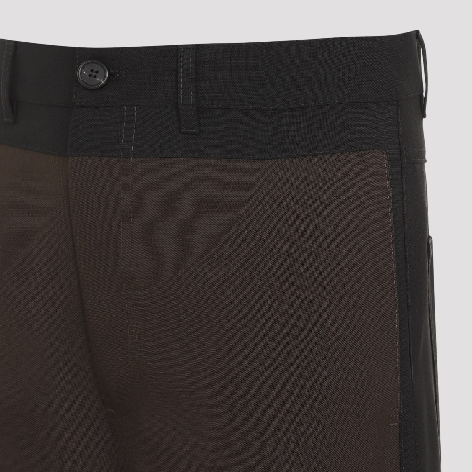 Marni Straight-leg Wool Pants In Black
