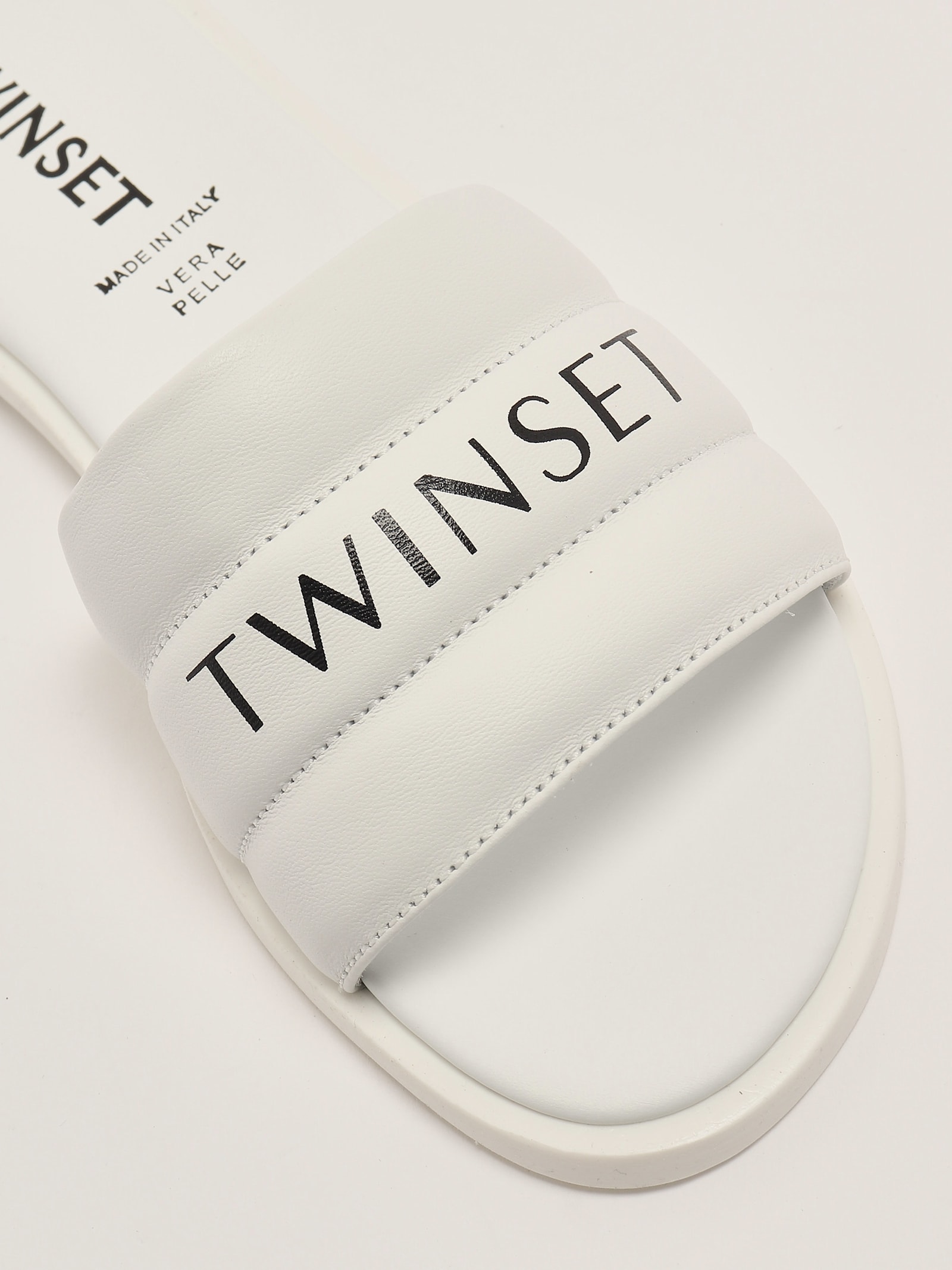 Twinset Sliders Sliders In Bianco