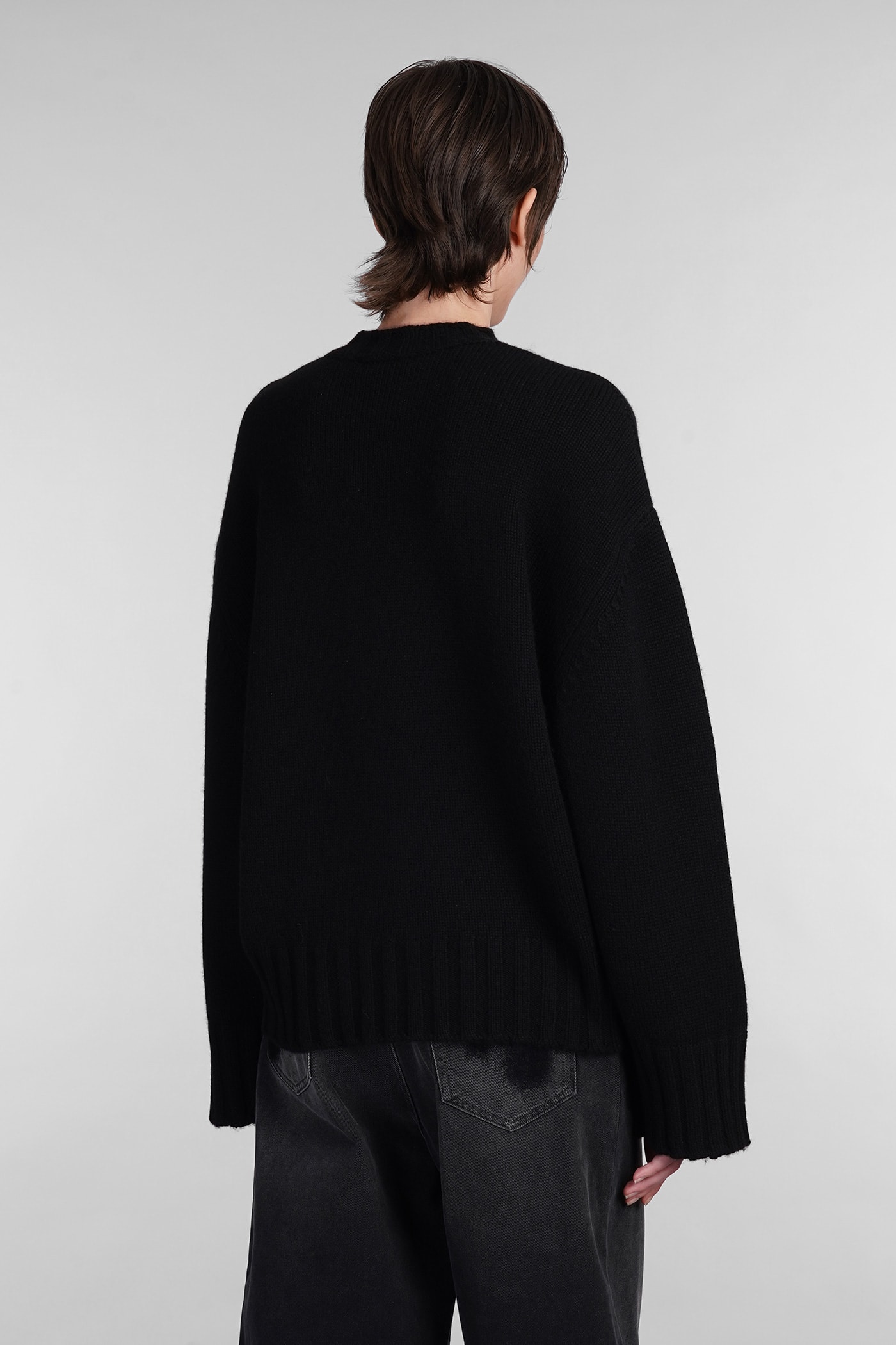 ATTICO KNITWEAR IN BLACK WOOL 