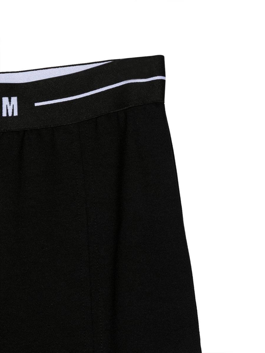 Shop Msgm Milan Stitch Pants In Black