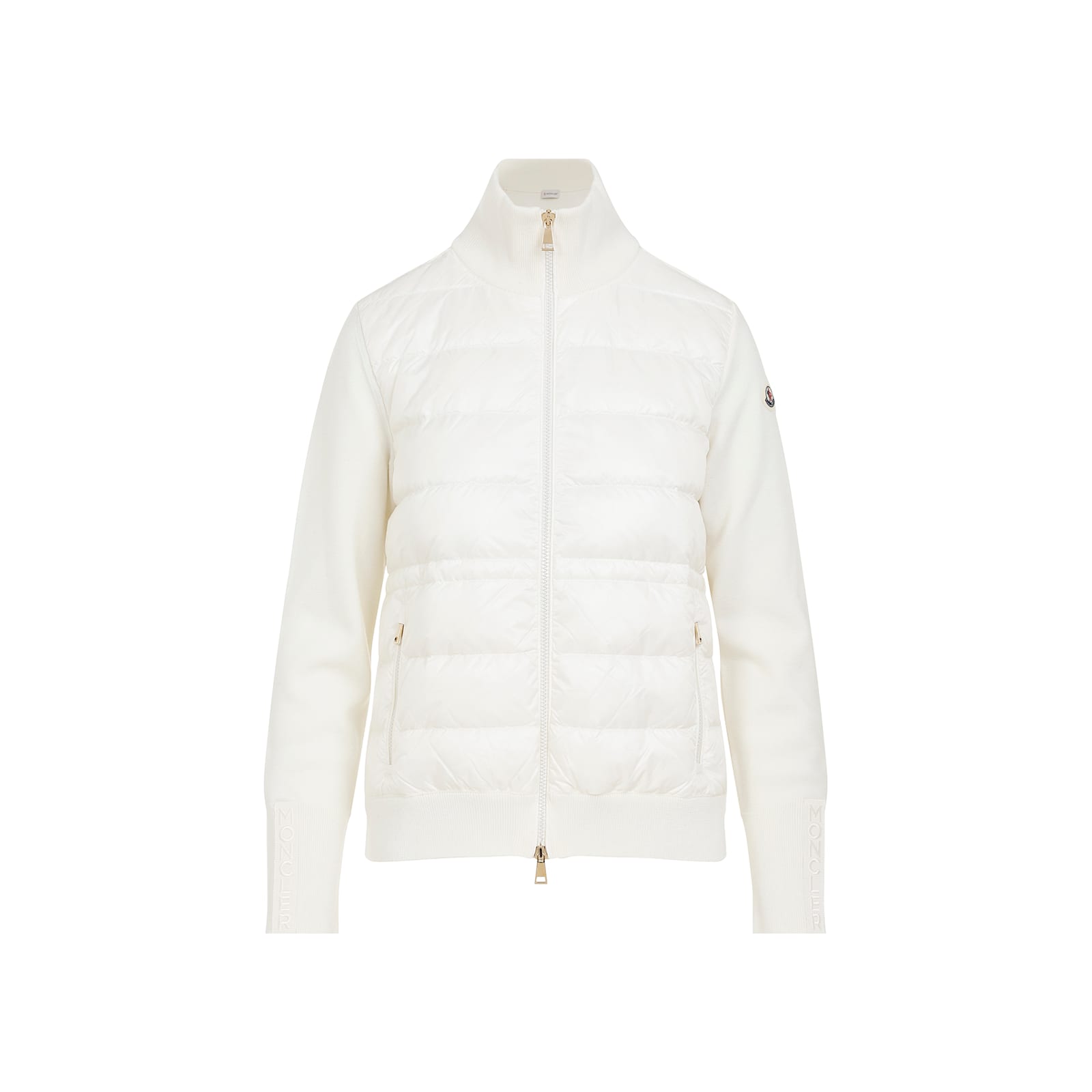 Shop Moncler Cardigan Tricot In White