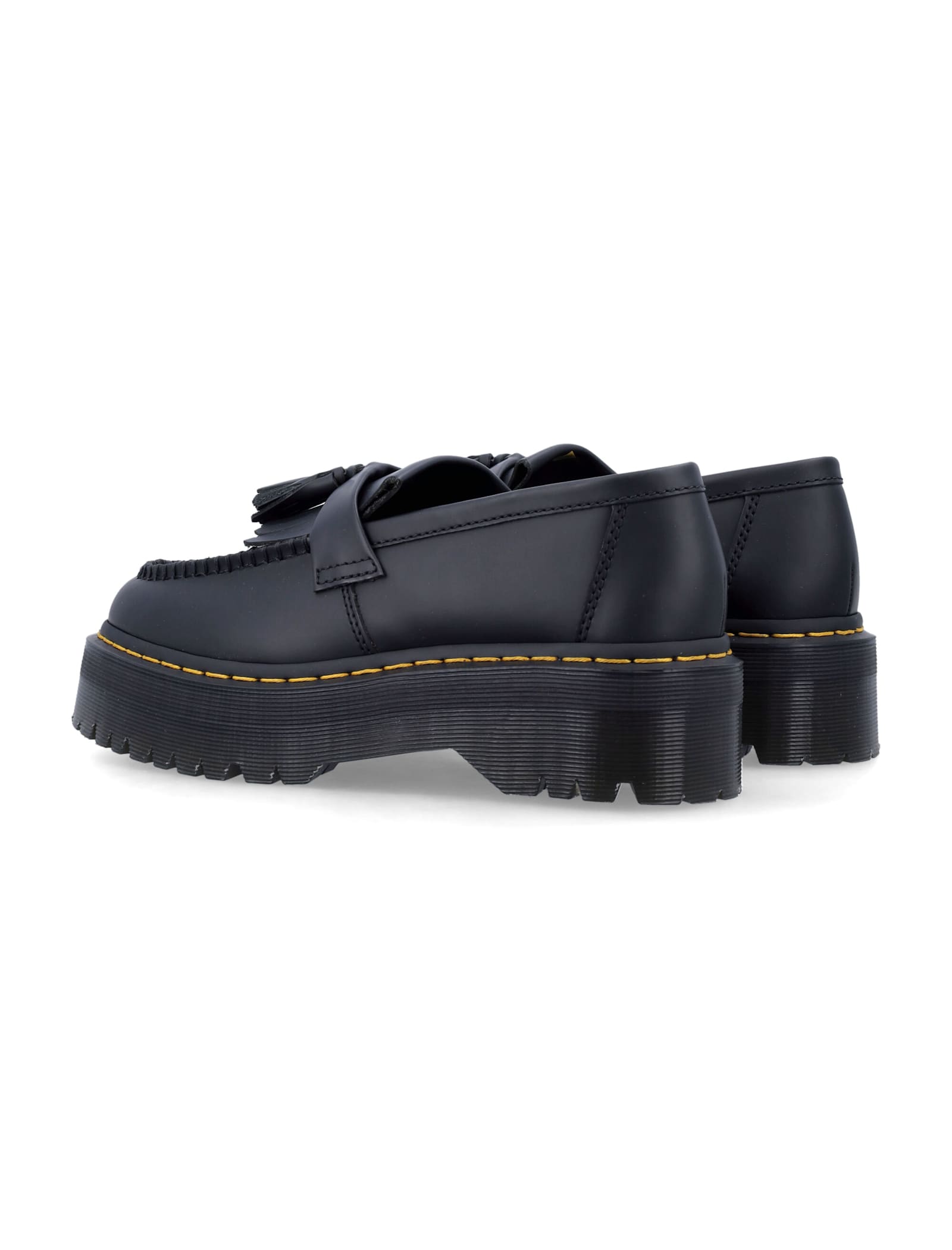 Shop Dr. Martens' Adrian Quad Platform Tassle Loafers In Black