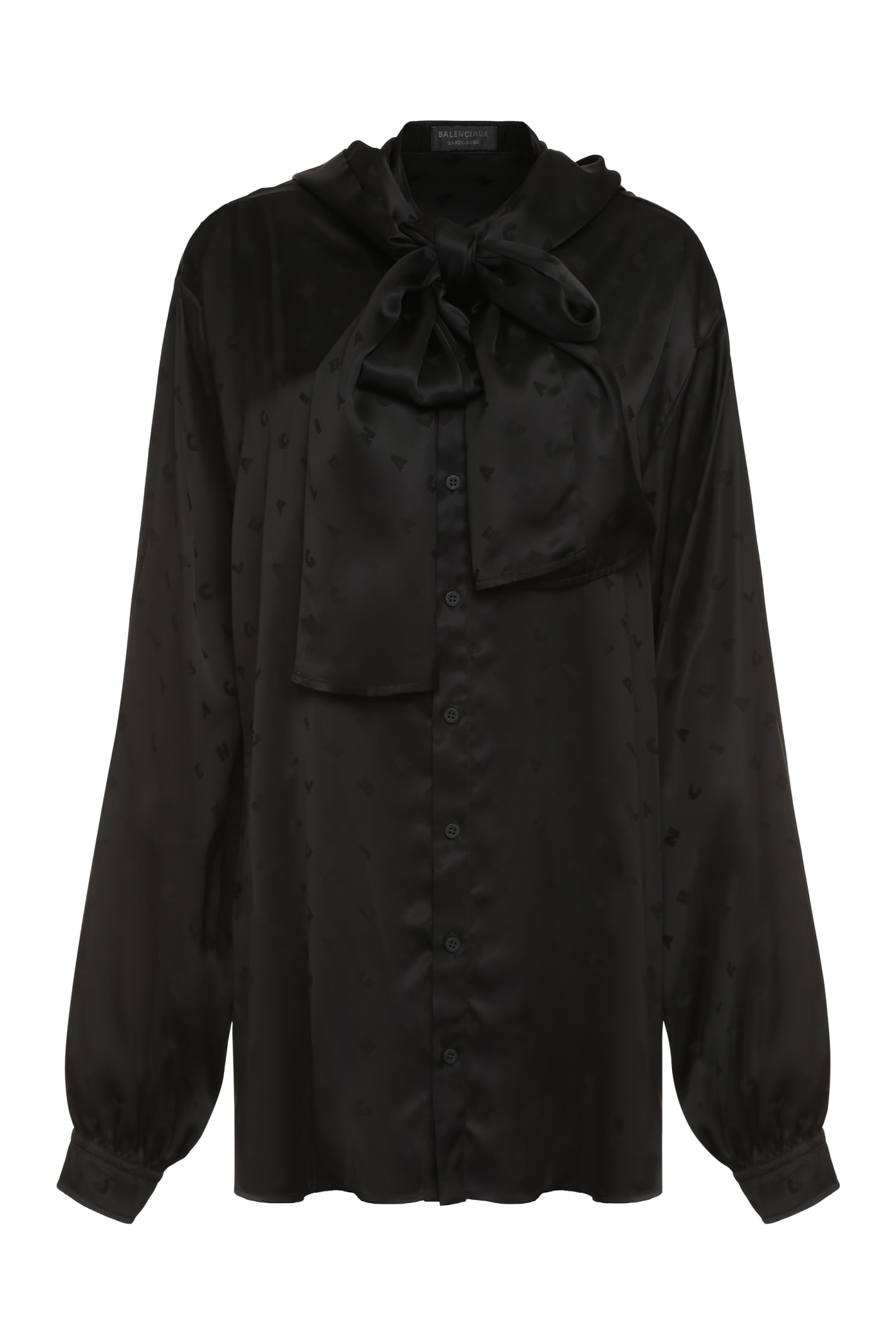 Shop Balenciaga Jacquard Shirt In Black