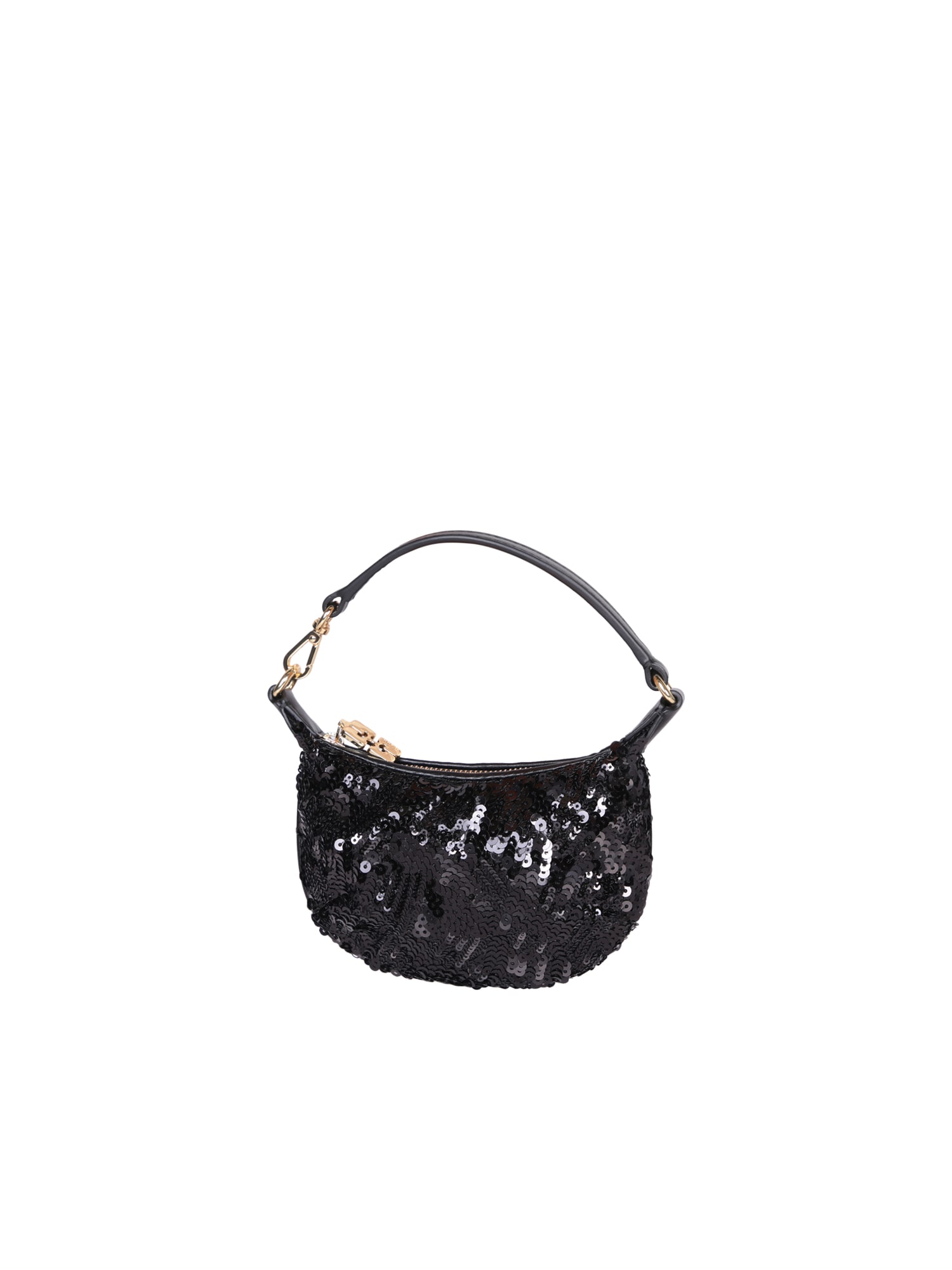 Butterfly Mini Sequins Bag In Black