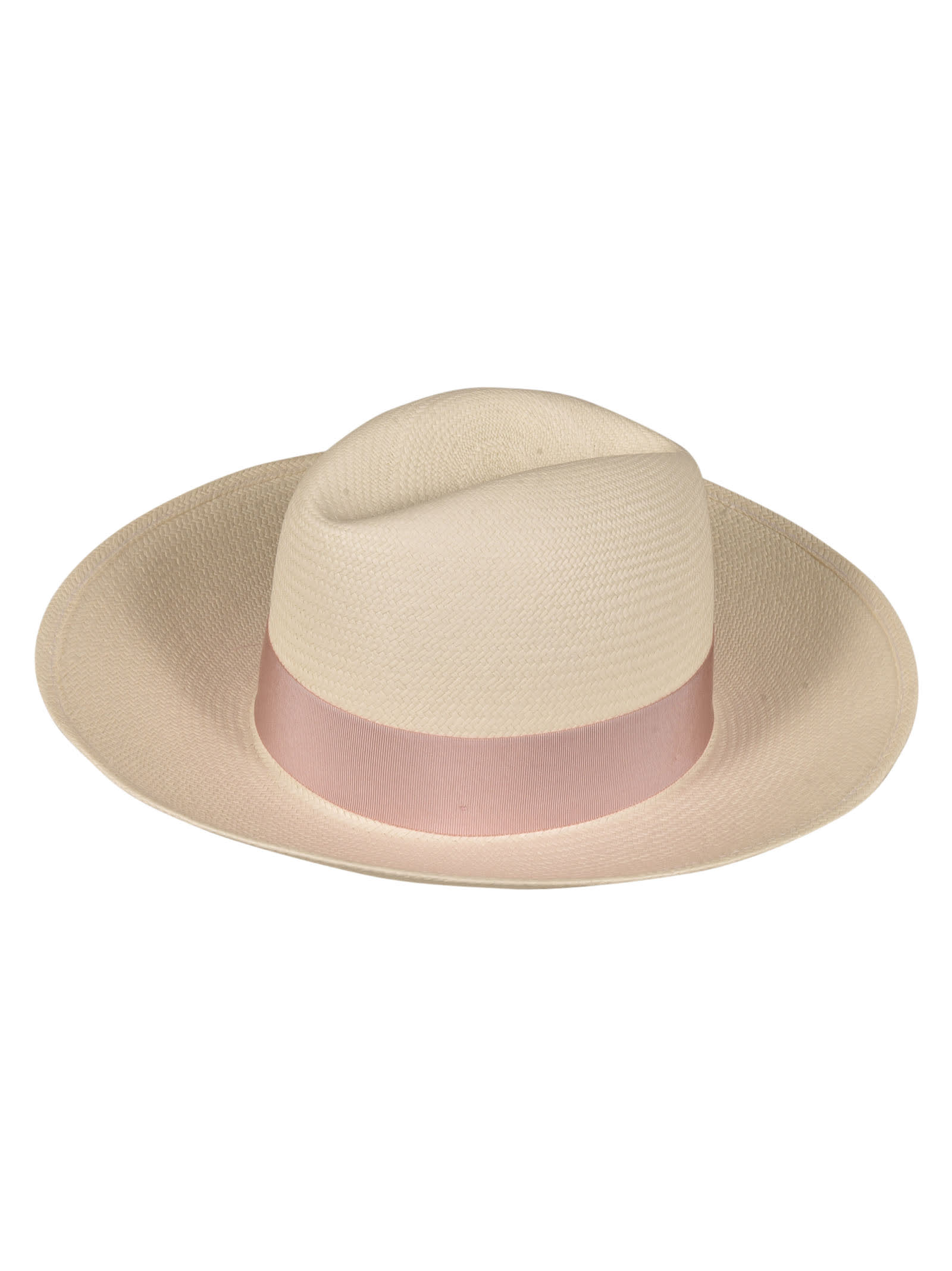 Borsalino Classic Weave Cowboy Hat In Beige