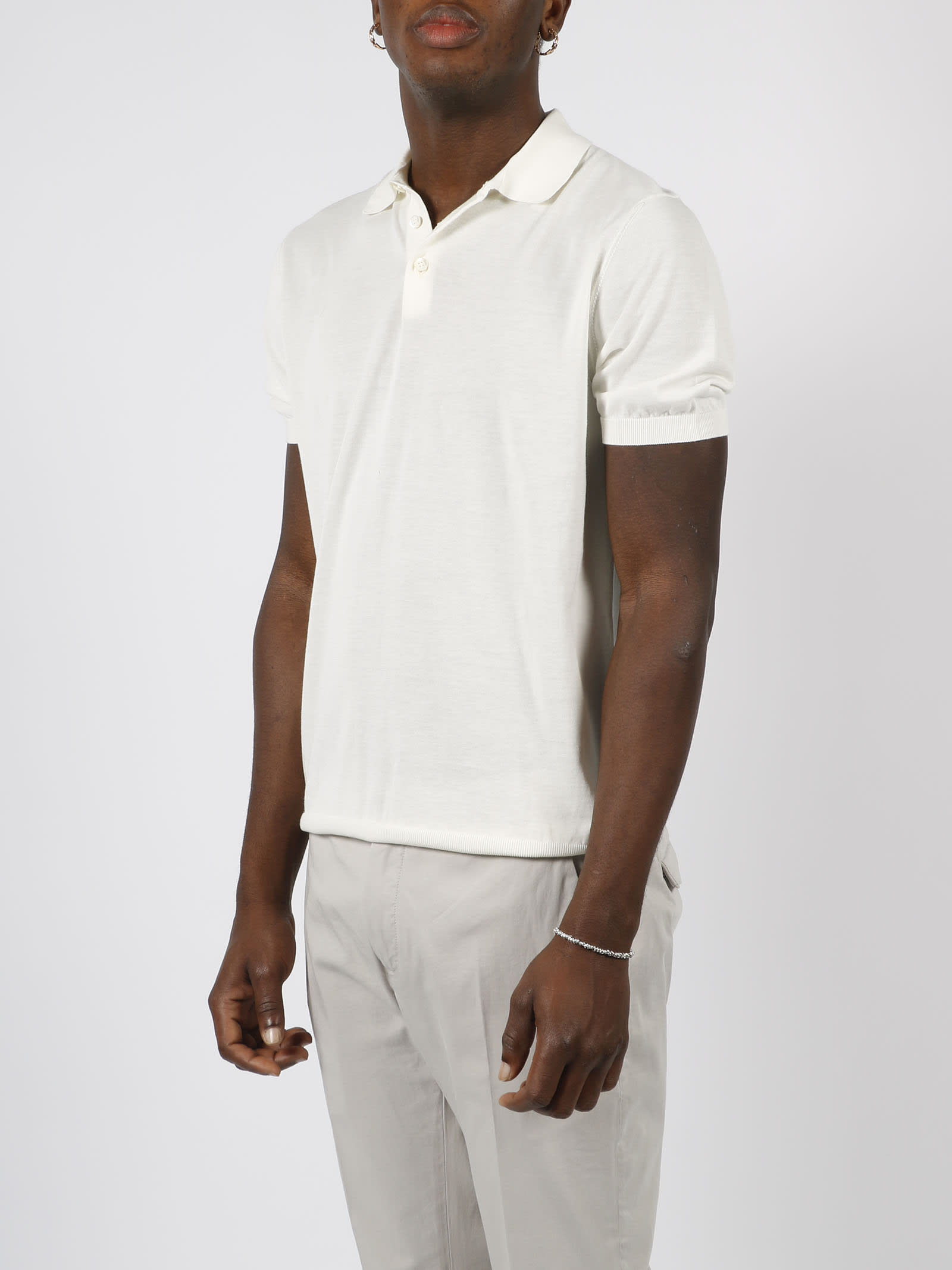 Shop Drumohr Cotton Polo Shirt