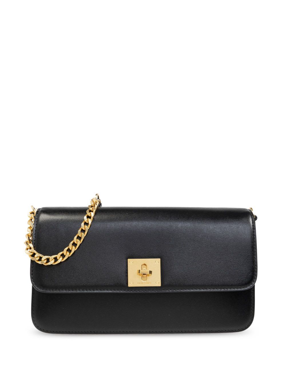 gioia Black Leather Crossbody Bag