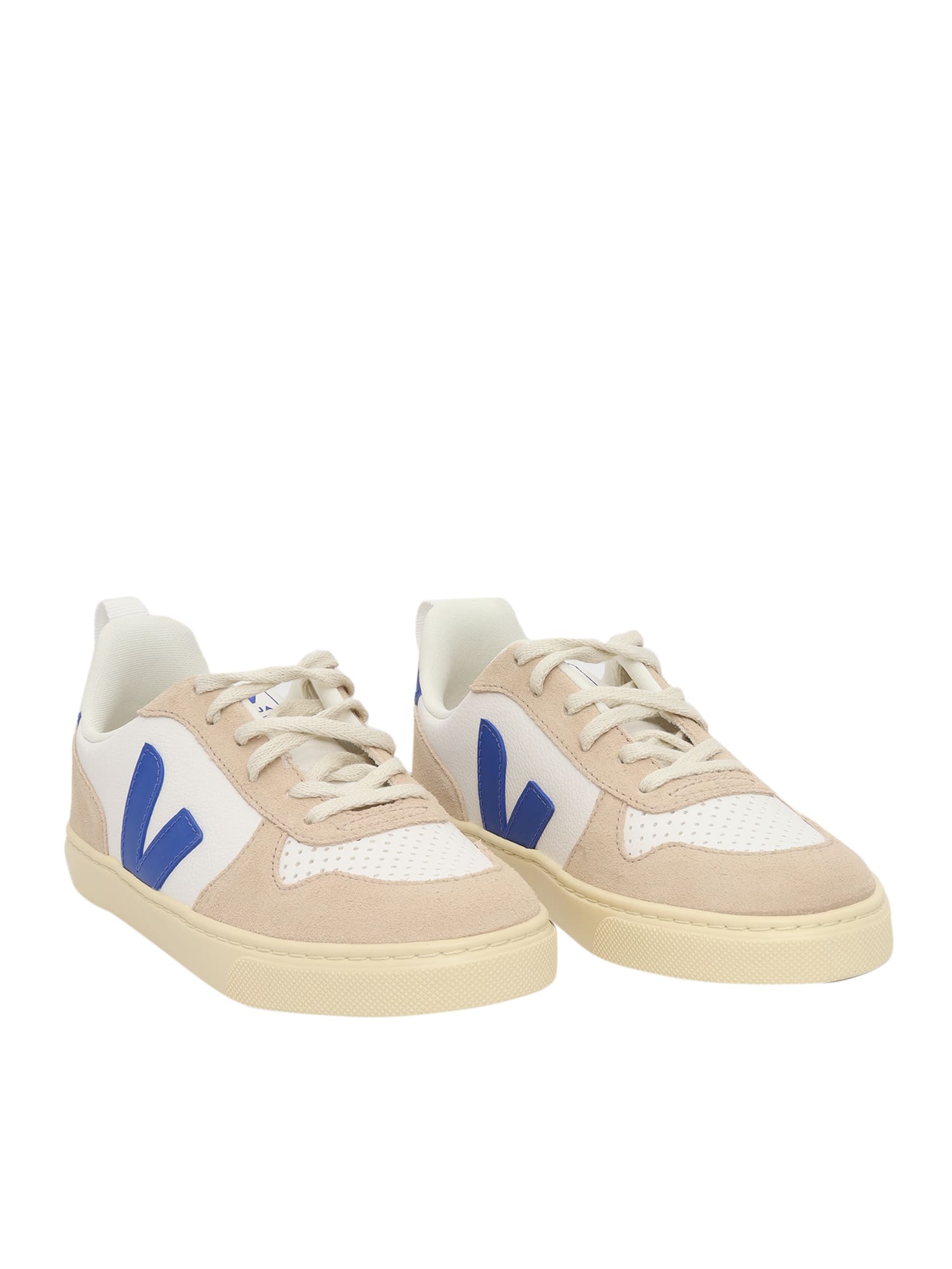Veja Kids' Small V-10 Sneaker In White