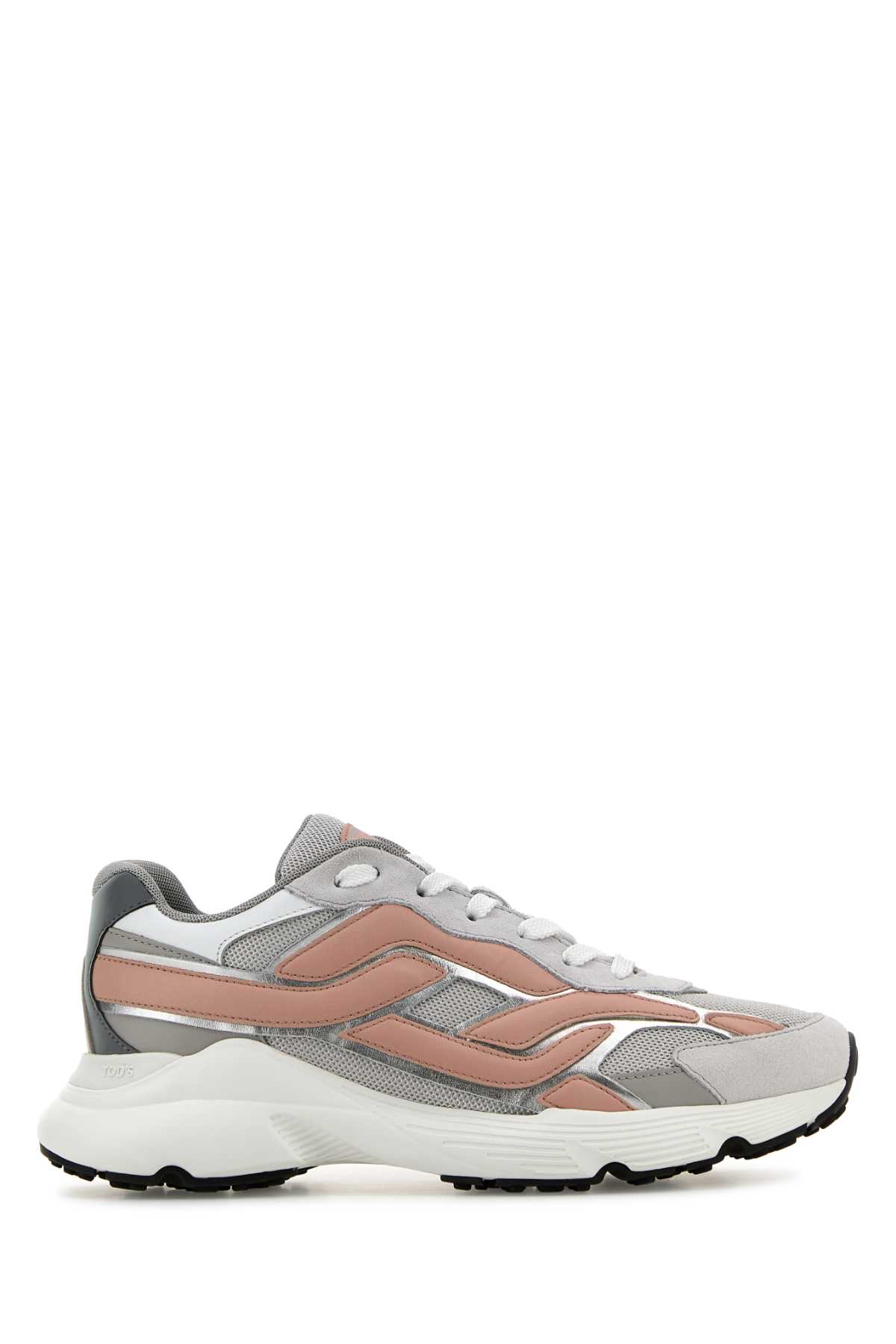 Tod's Leather And Mesh Sneakers With Contrast Detailing