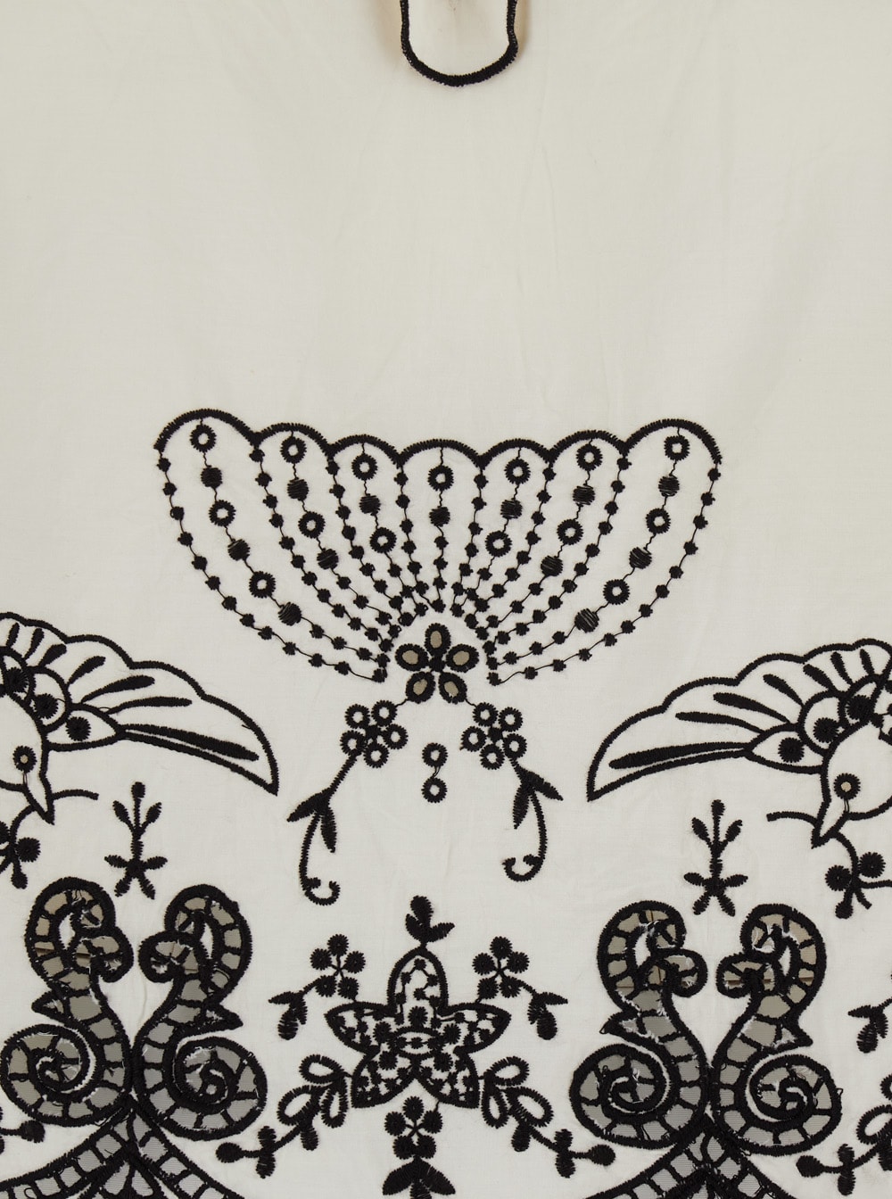 SEA NEW YORK WHITE BLOUSE WITH V NECK AND ALL-OVER KINGSLEY EMBROIDERY IN COTTON WOMAN