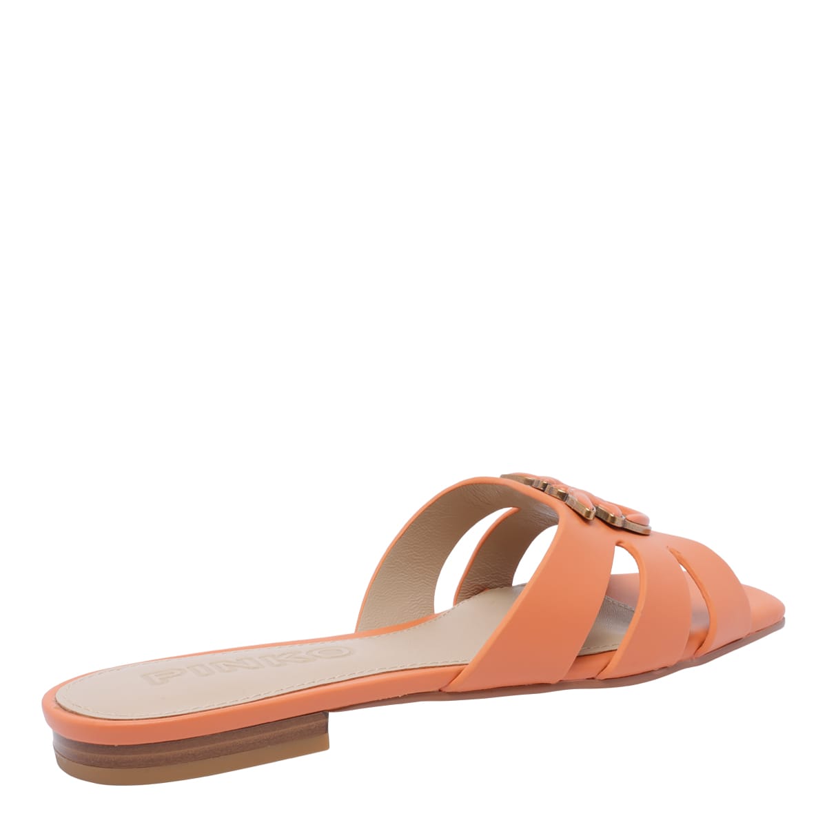 Shop Pinko Marli Flat Sandals In Brown