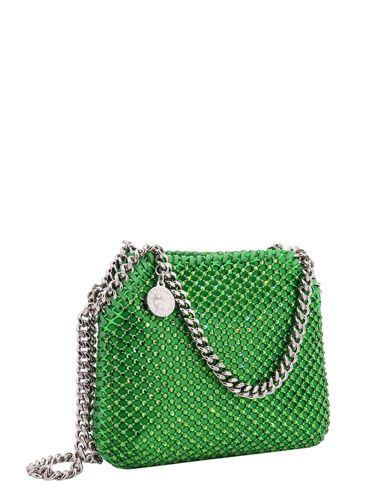 Shop Stella Mccartney Falabella Shoulder Bag In Fluo Green