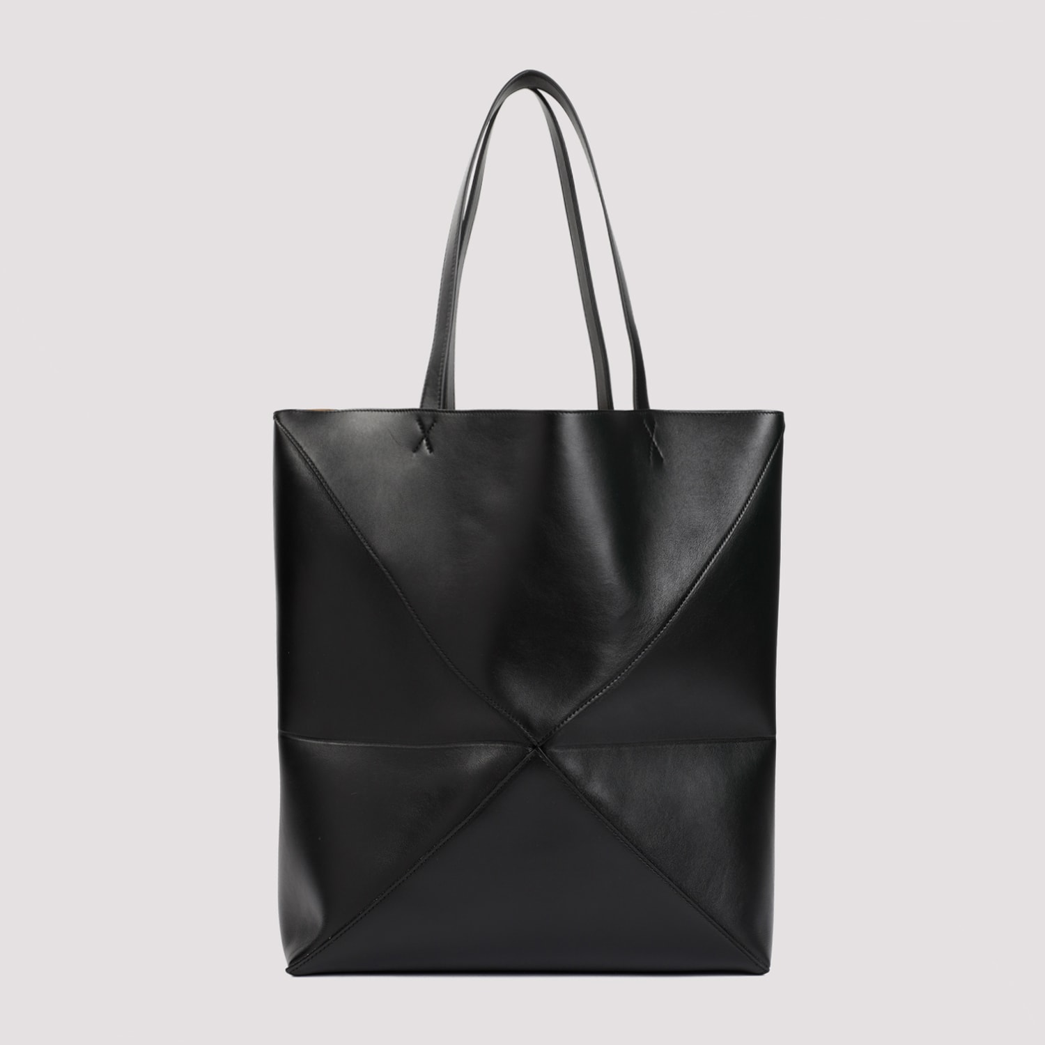 Loewe Puzzle Fold Large Tote In Black