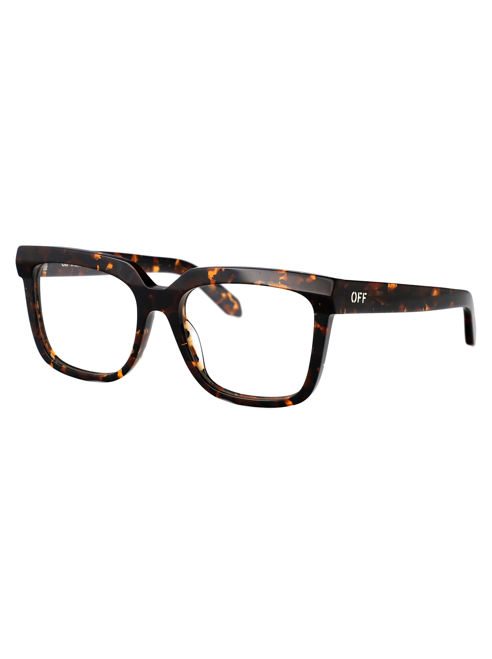 Off-white Optical Style 37 Cat-eye Glasses In Havana