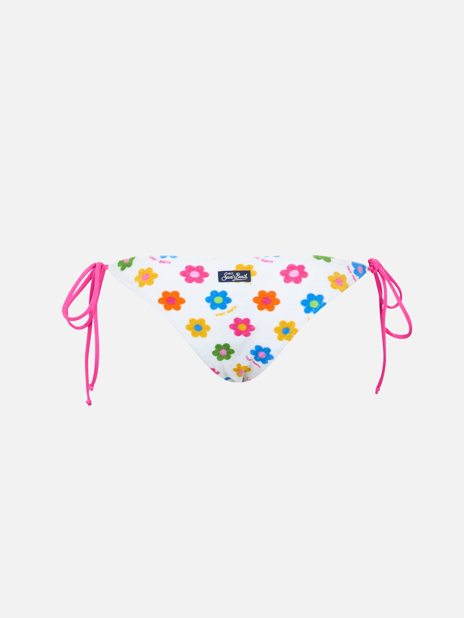 Mc2 Saint Barth Woman Terry Classic Swim Briefs Marielle With Daisy Print In Multicolor