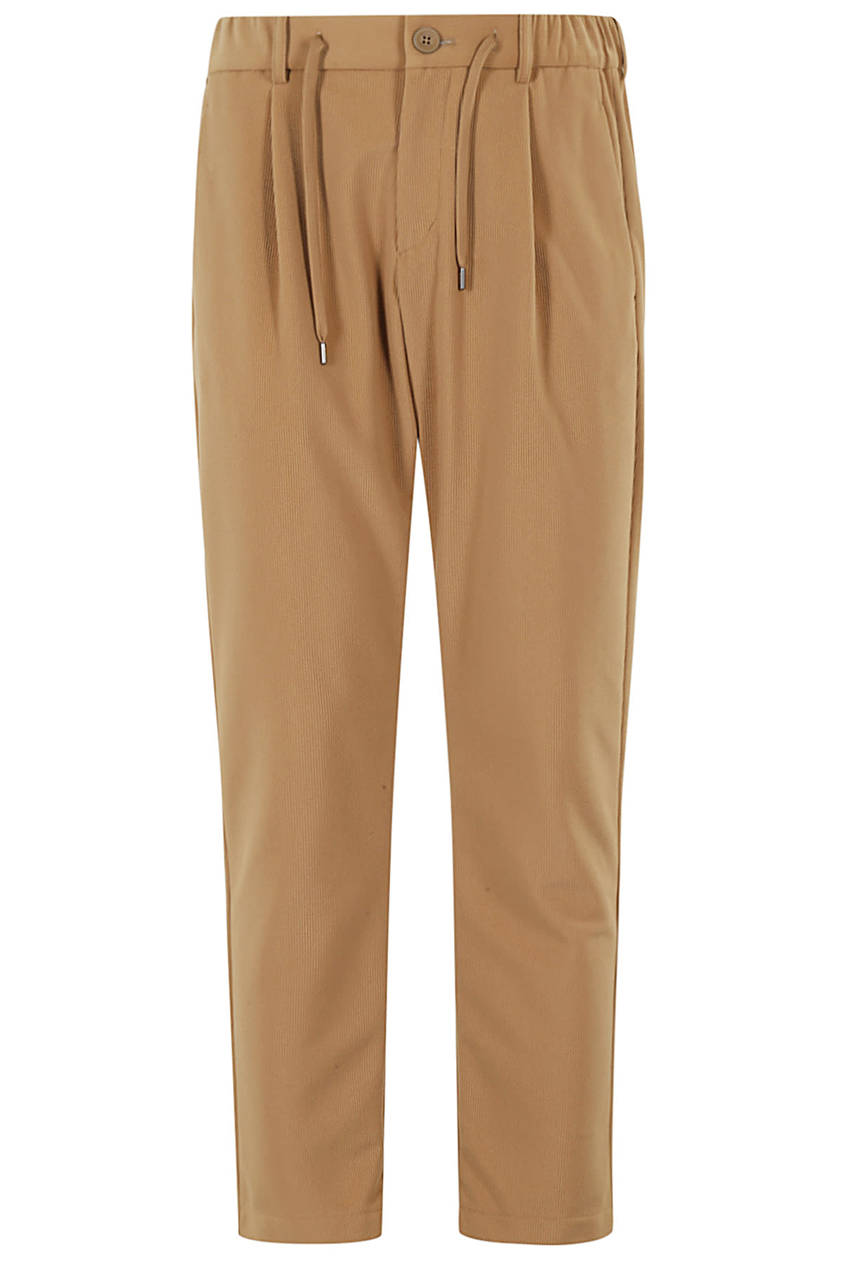 Shop Herno Pantalone Velluto 1000 Righe In Cammello