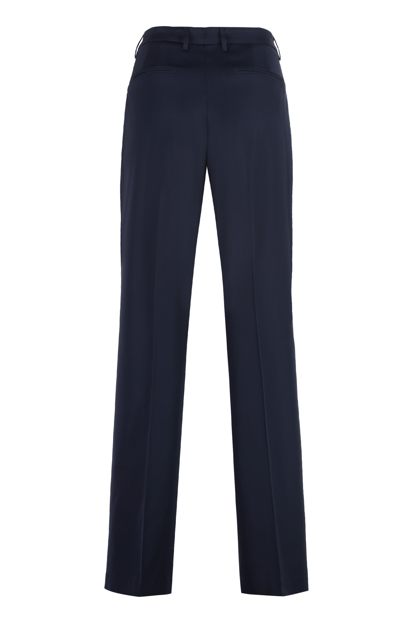 Pt01 Pt Torino Stretch Viscose Trousers In Blue