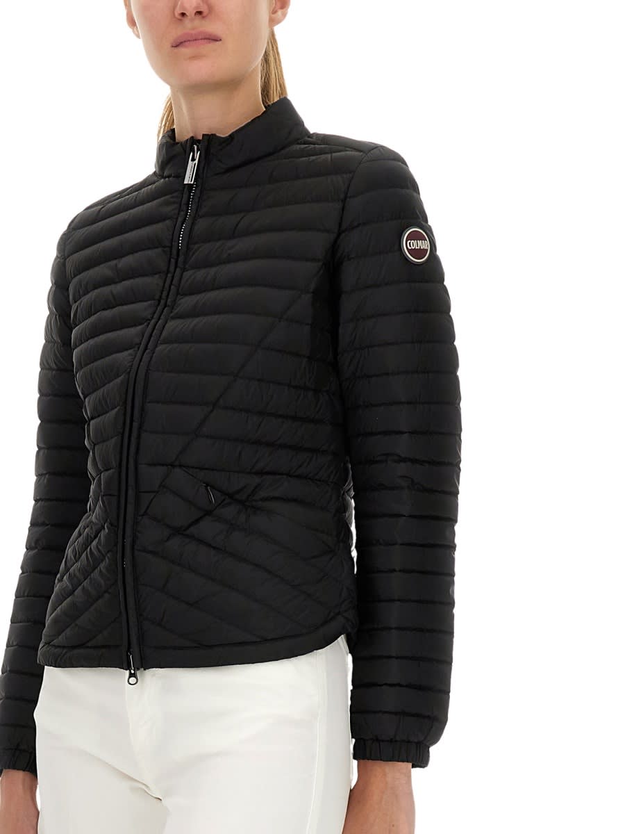 Colmar Down Jacket With Knitted Cuffs In Black