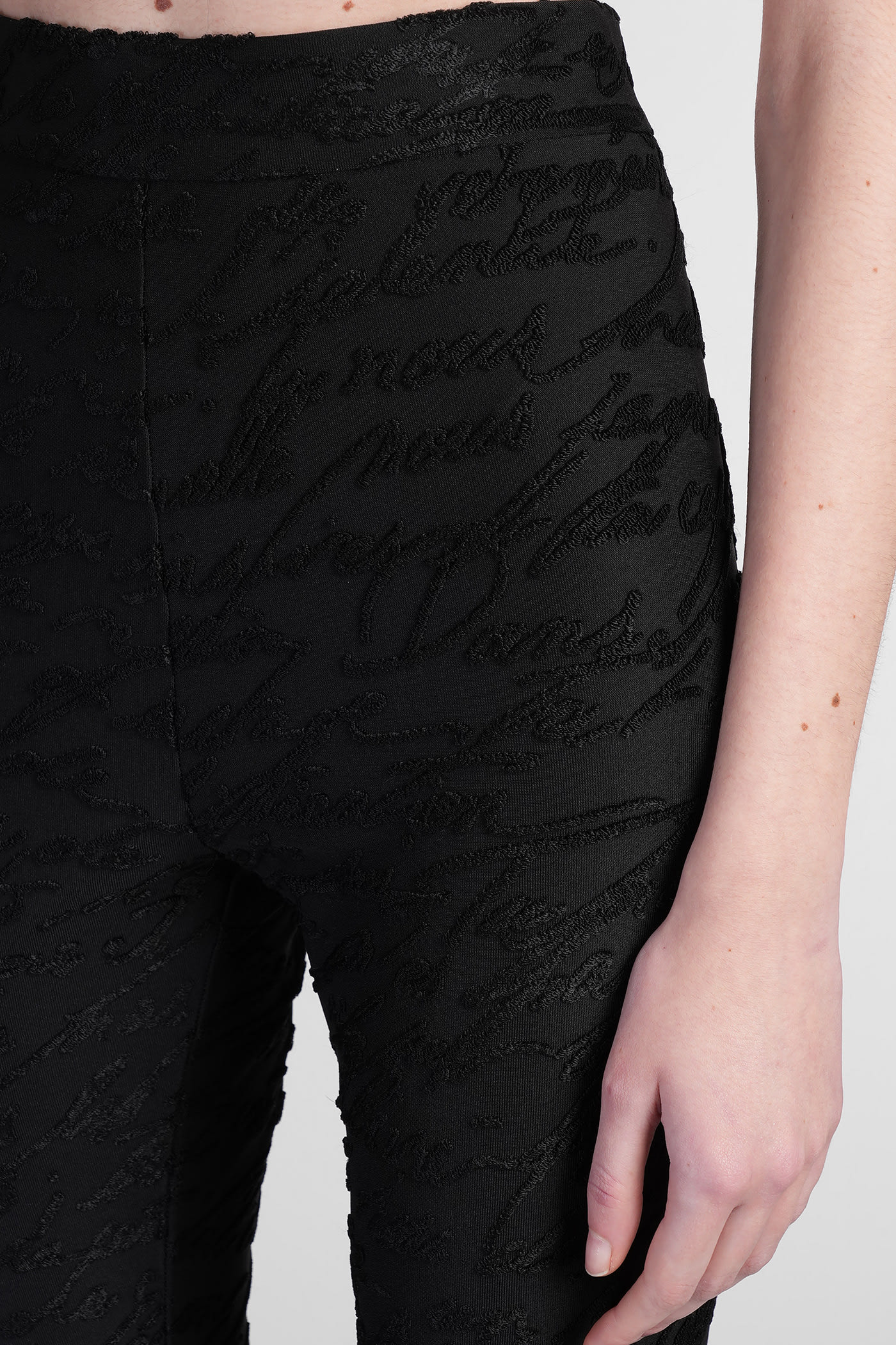 Shop Balmain Leggings In Black Viscose