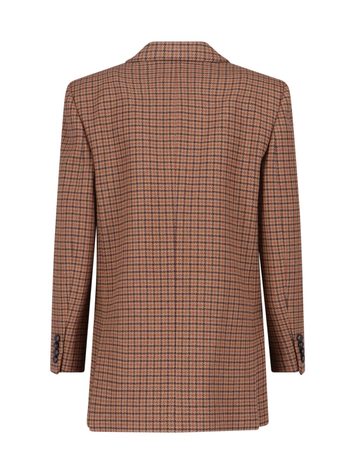 Chloé Checked Double-breasted Wool-blend Blazer In Multi