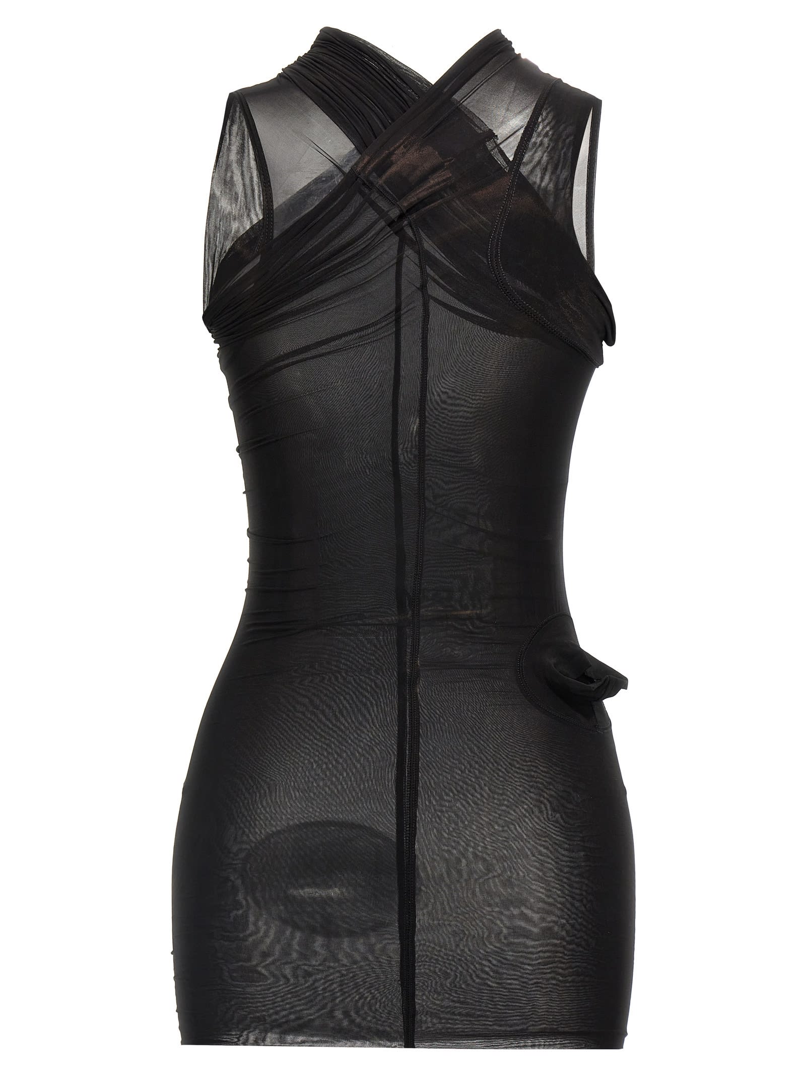 Rick Owens Semi-transparent Cupro Stretch Jersey Top