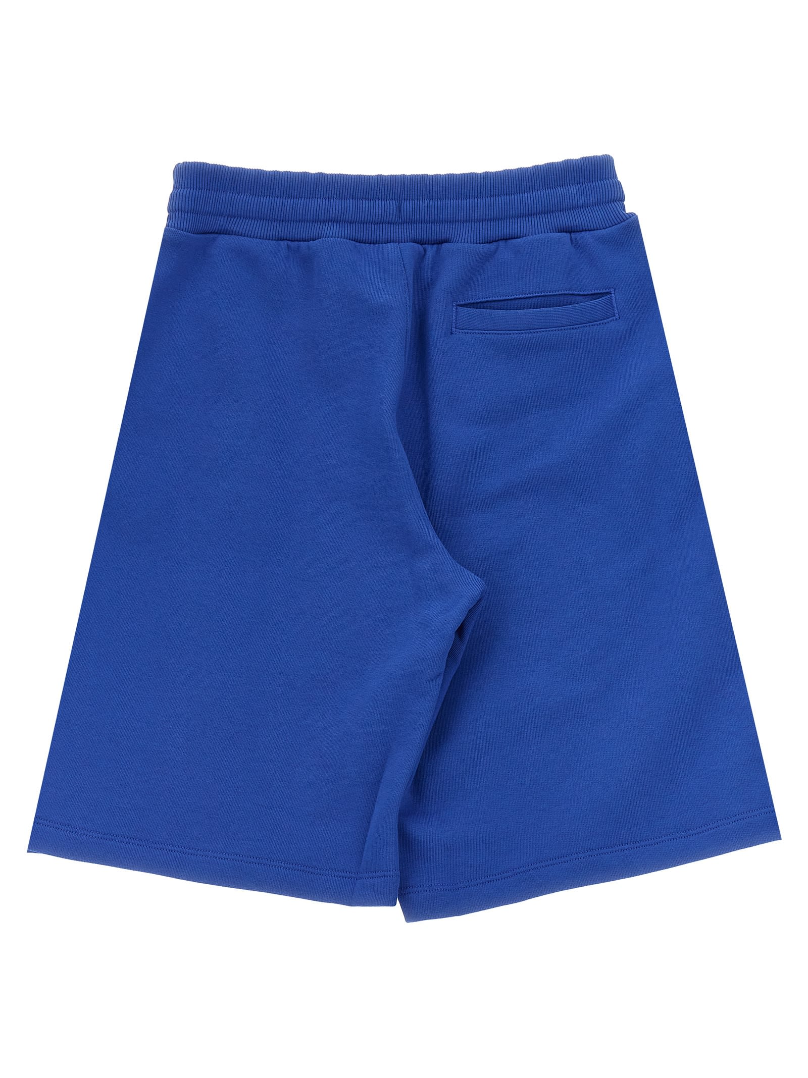 Shop Dolce & Gabbana Logo Bermuda Shorts In Blue