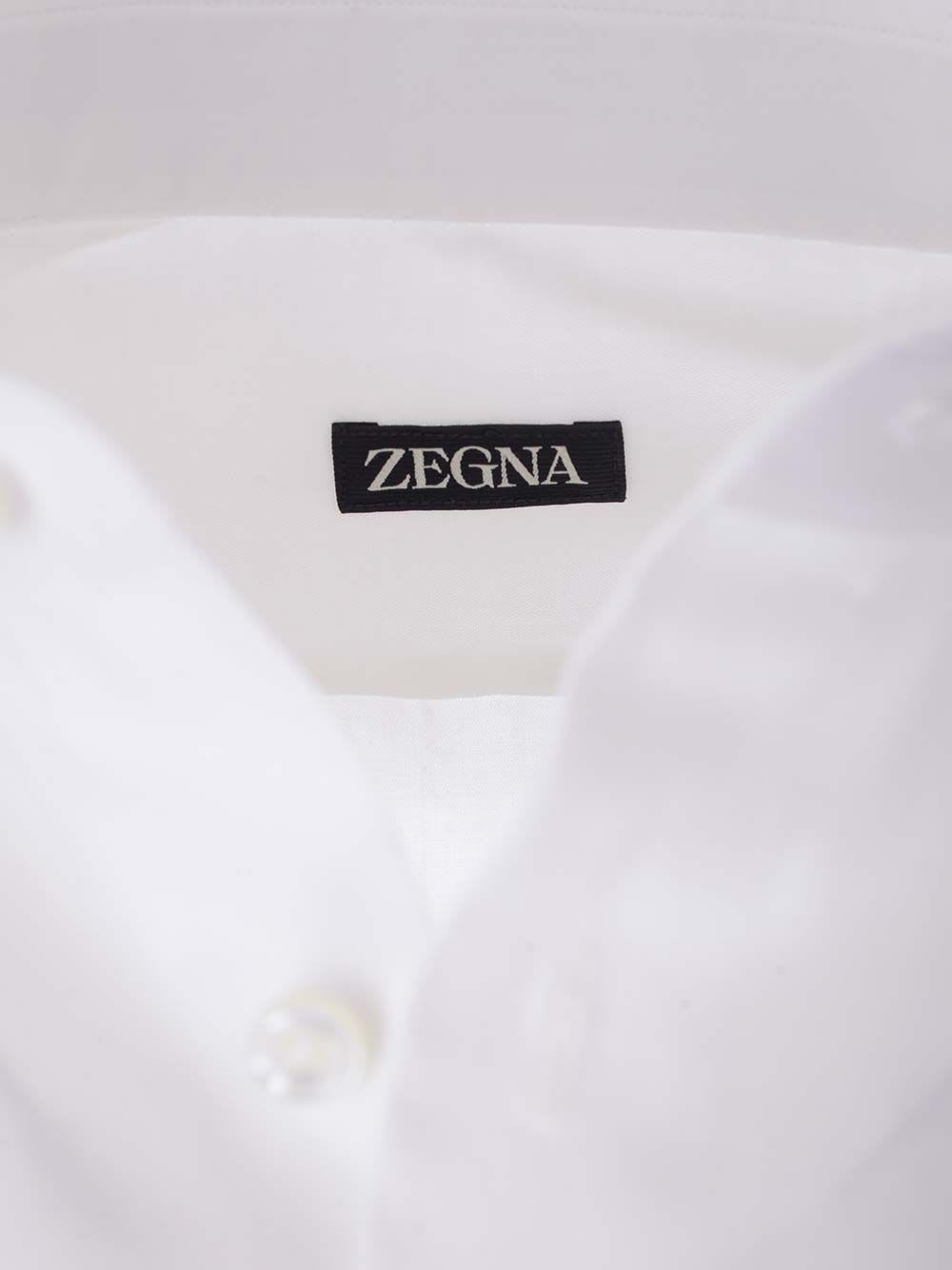 Shop Zegna Long-sleeved Tailored Shirt In White