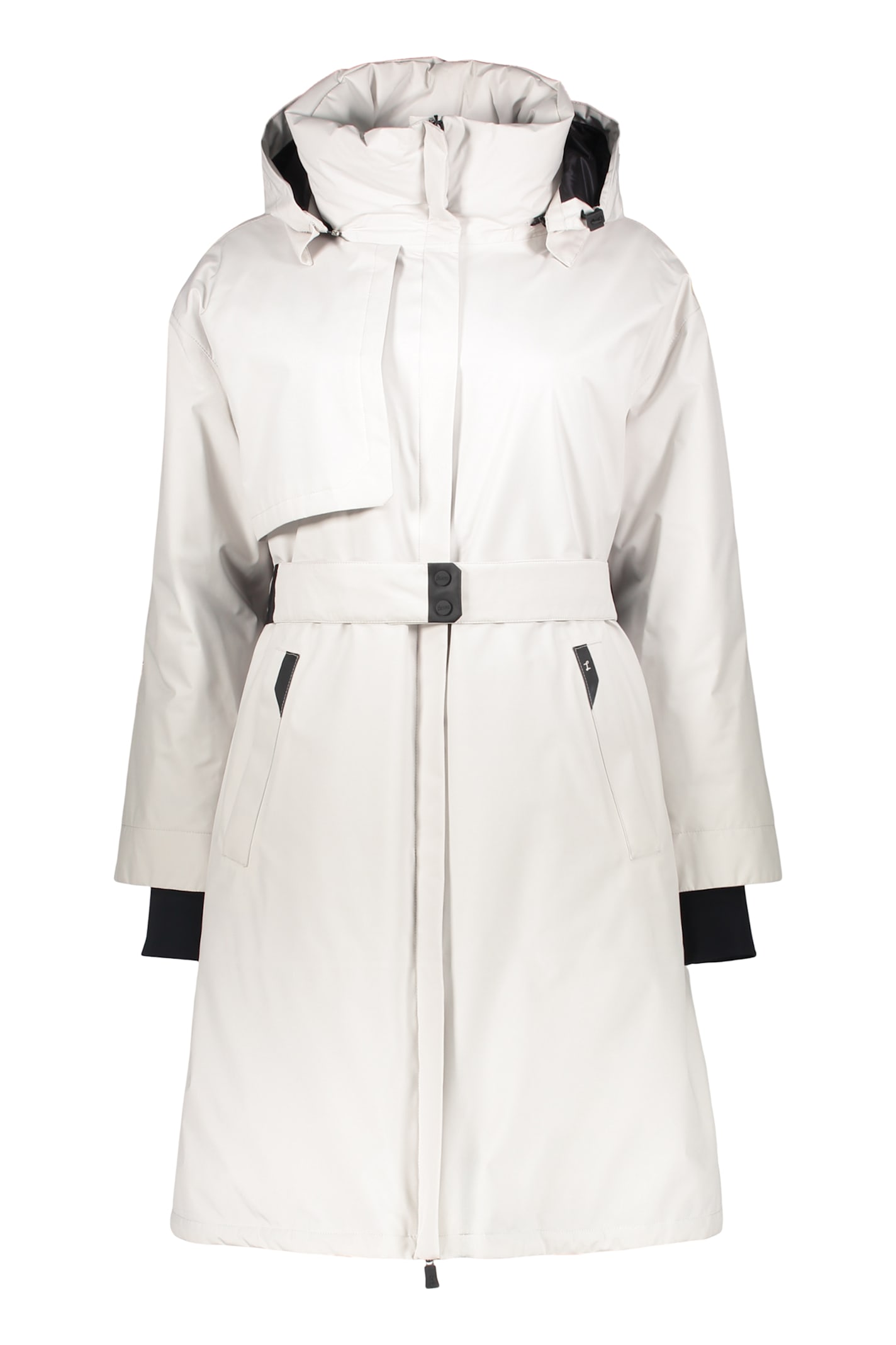 Herno Elegant Down Jacket With Belt In White