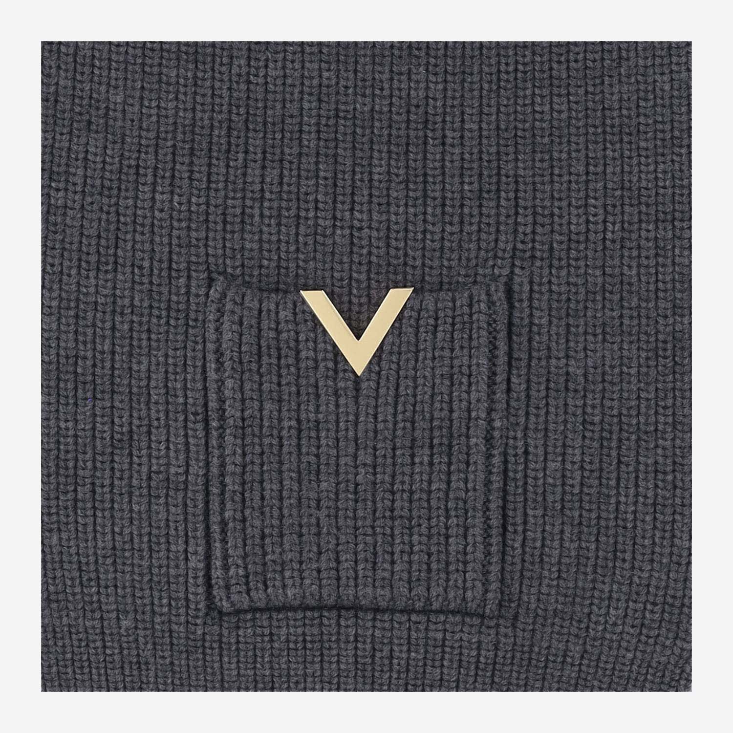 Shop Valentino Wool Scarf In Grey