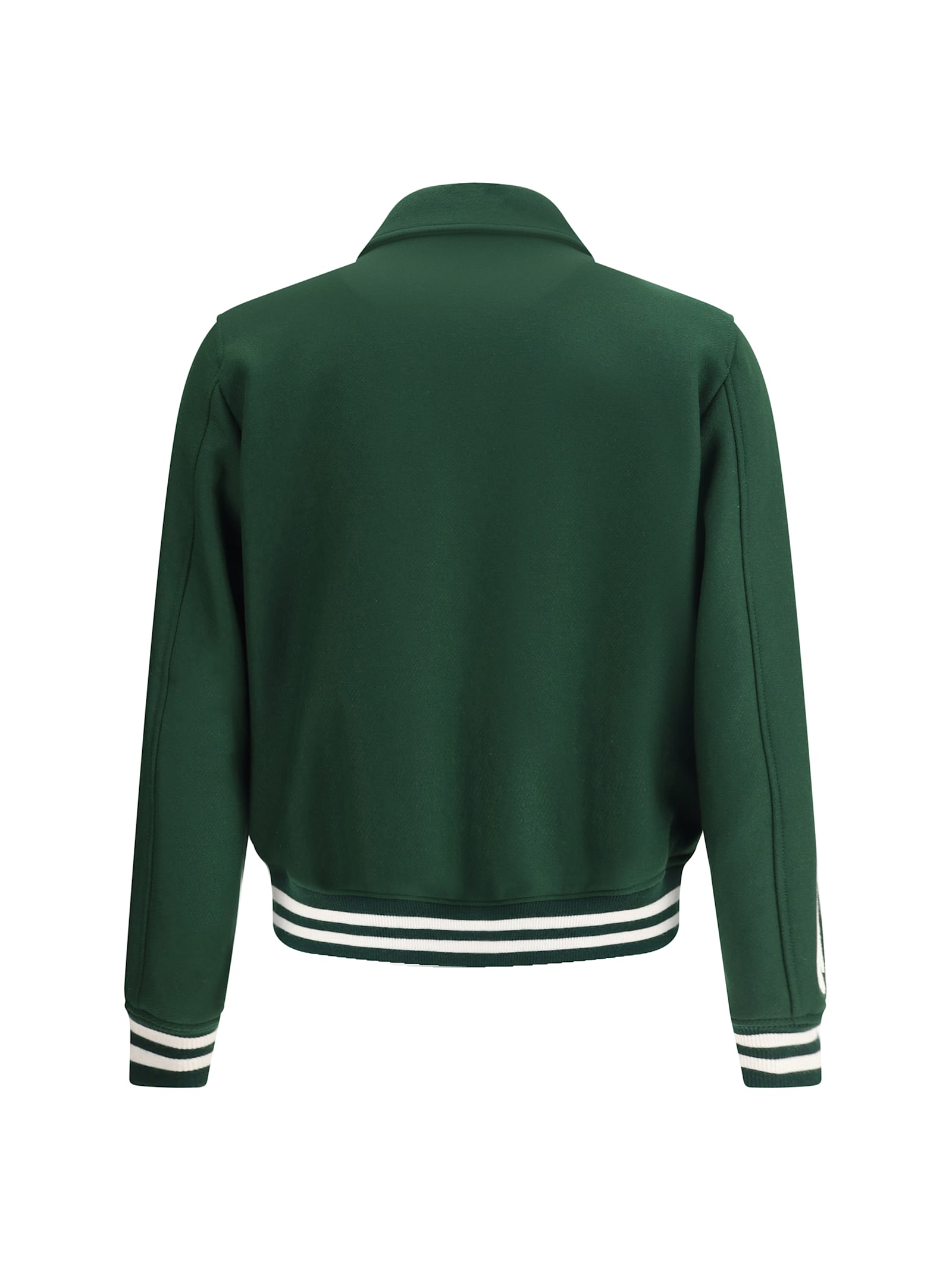Amiri Bone-patches Felted Jacket In Green