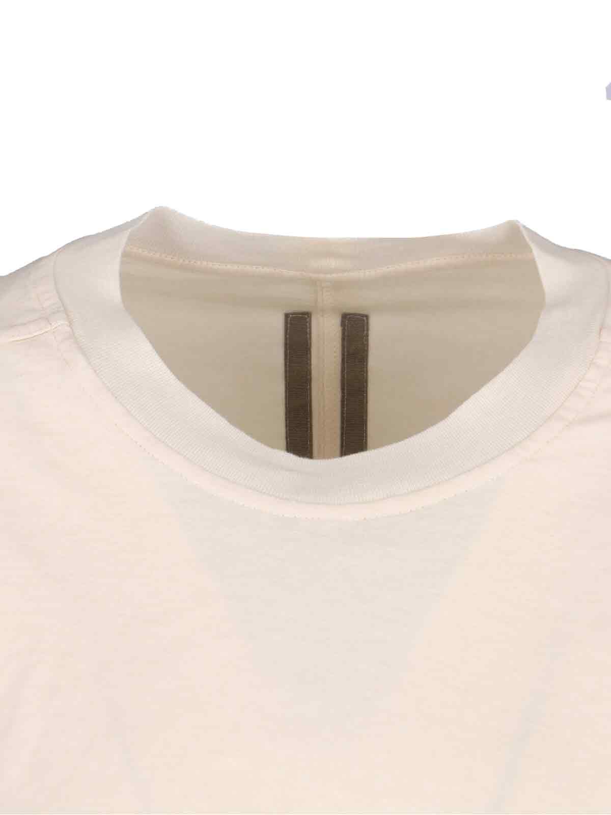 Shop Drkshdw Cropped T-shirt With Lace In Cream