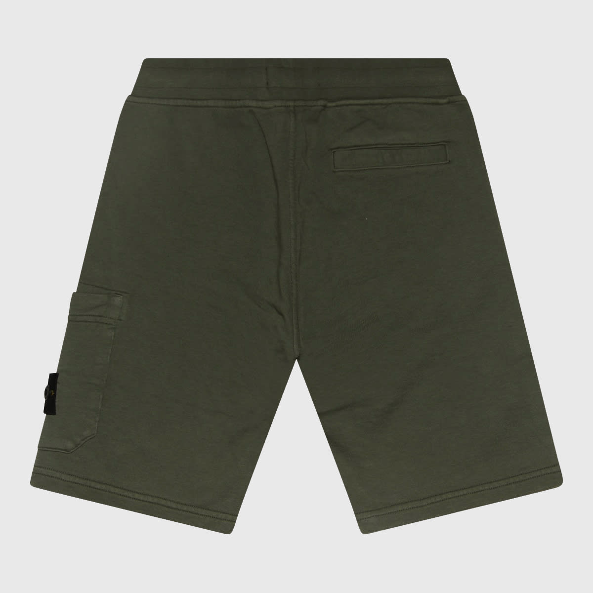 Stone Island Dark Green Cotton Shorts In Military Green