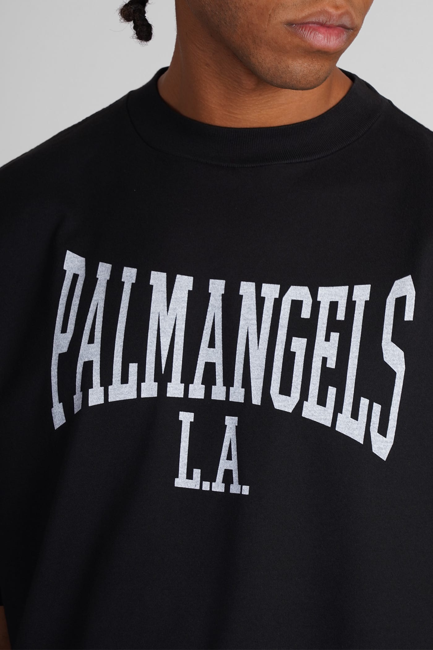 Shop Palm Angels T-shirt In Black Cotton