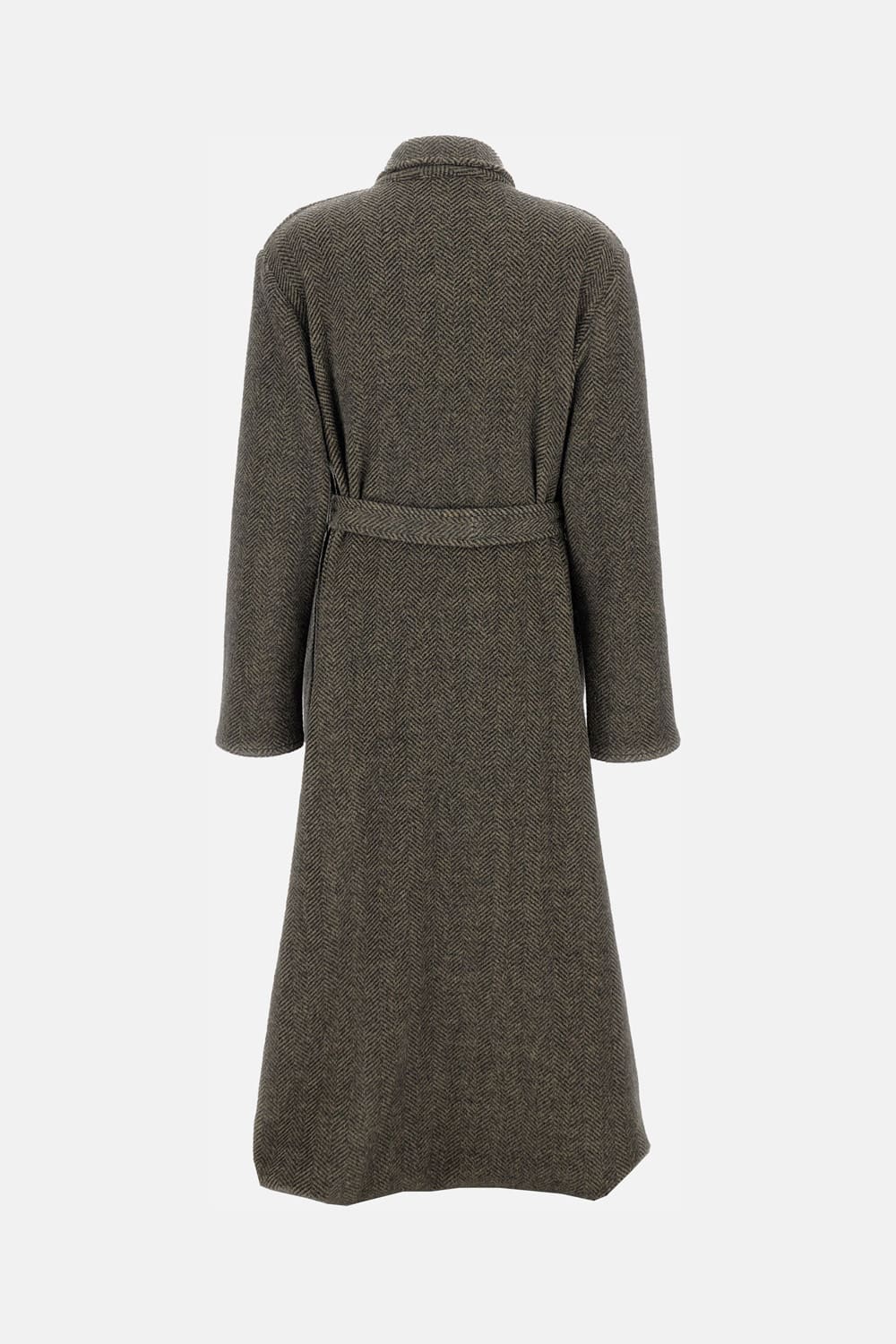 Dušan Long Coat Patch Pocket In Gray