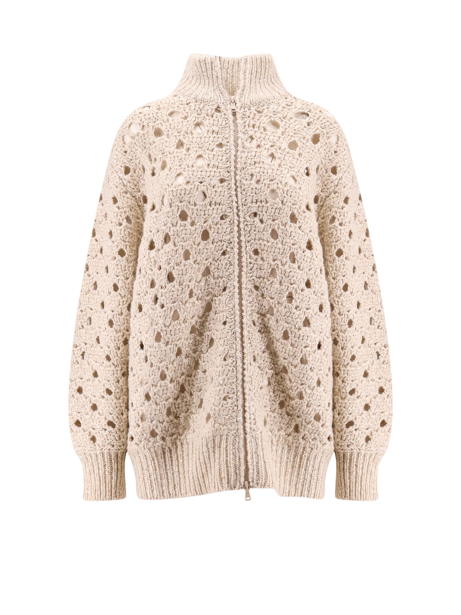 Shop Brunello Cucinelli Cardigan In Beige