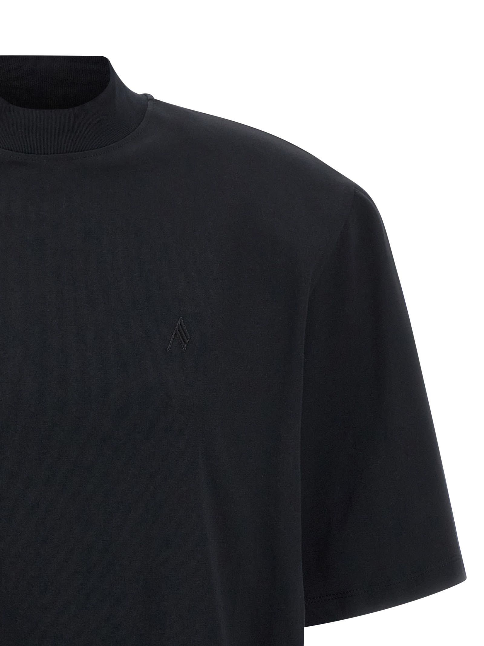 Attico T-shirt Black In Black