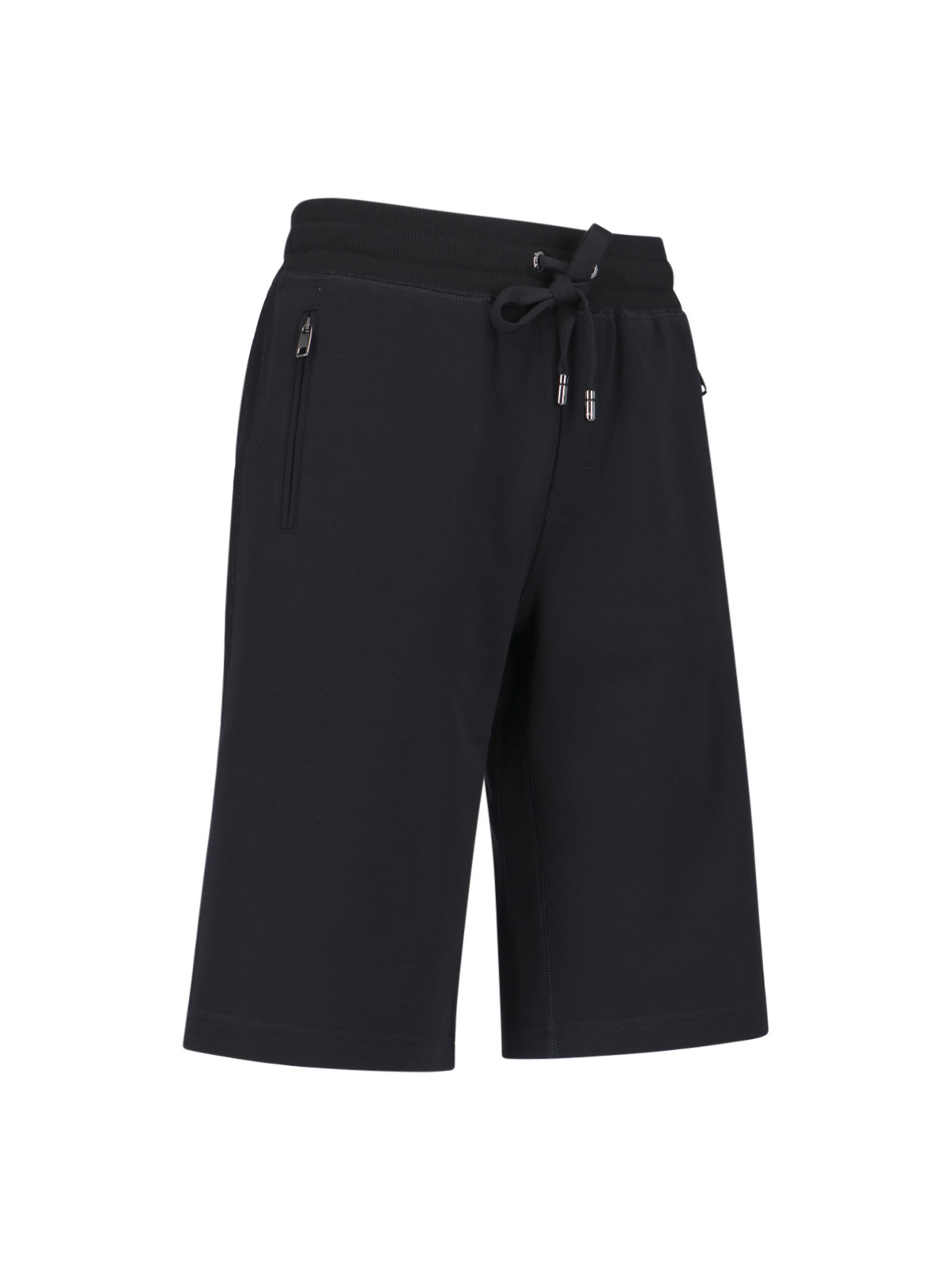 Dolce & Gabbana Sleek Designer Bermuda Cargo Shorts In Black
