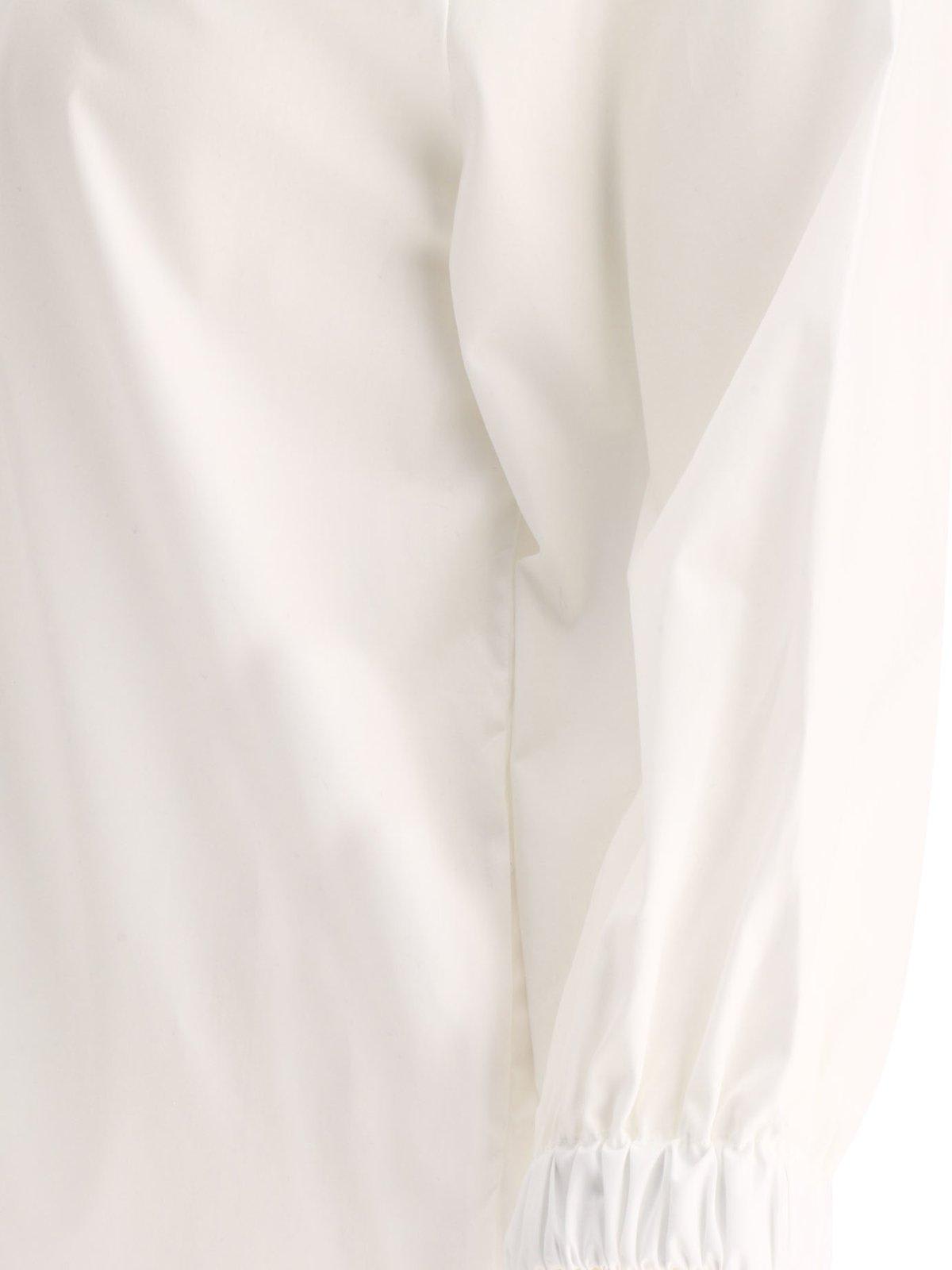 Shop Marni V-neck Short-sleeved Blouse In White