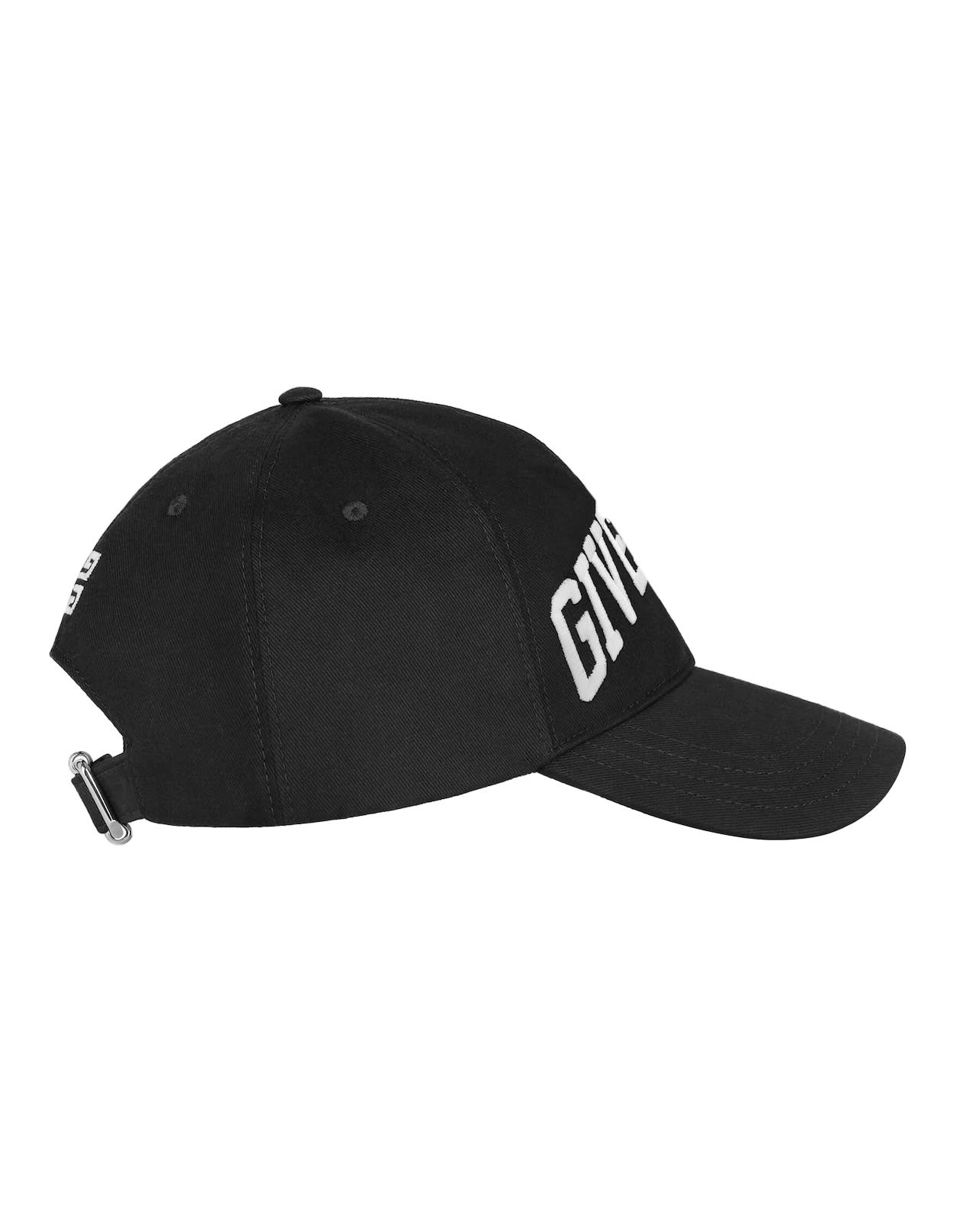 Shop Givenchy Black Baseball Hat With  College Embroidery