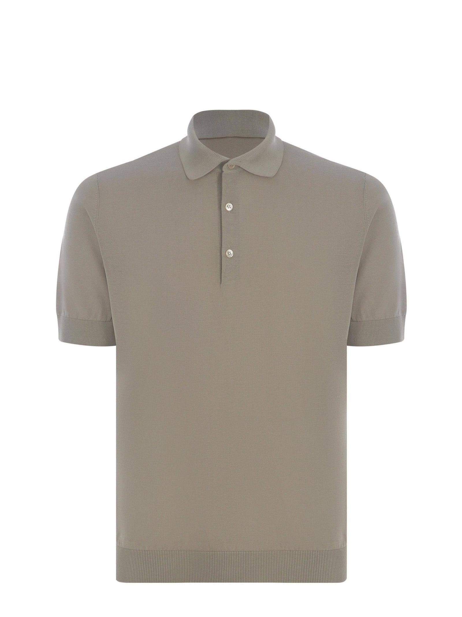 Shop Filippo De Laurentiis Polo Shirt Filippo De Laurentis Made Of Cotton In Dove Grey