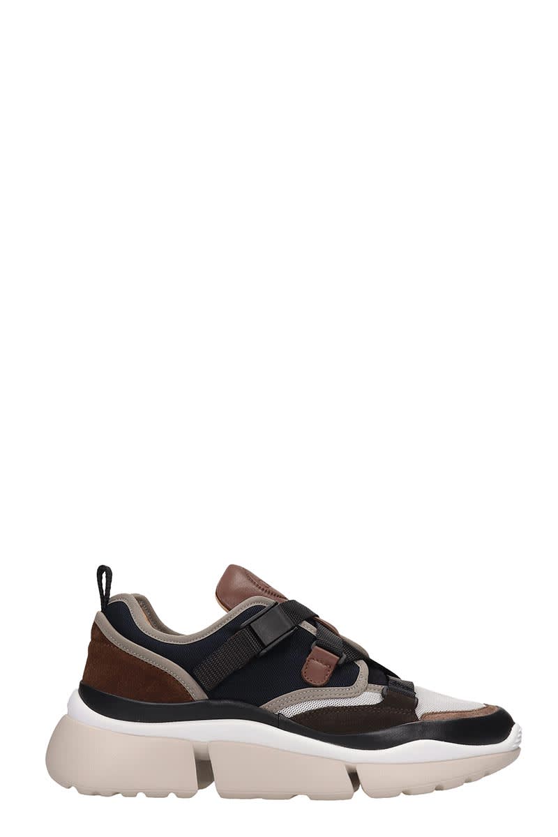 Chloé Sonnie Sneakers In Blue Tech/synthetic