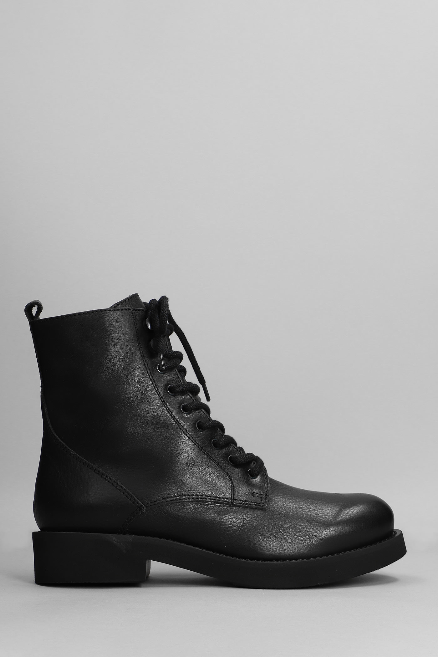 Fabio Rusconi Combat Boots In Black Leather